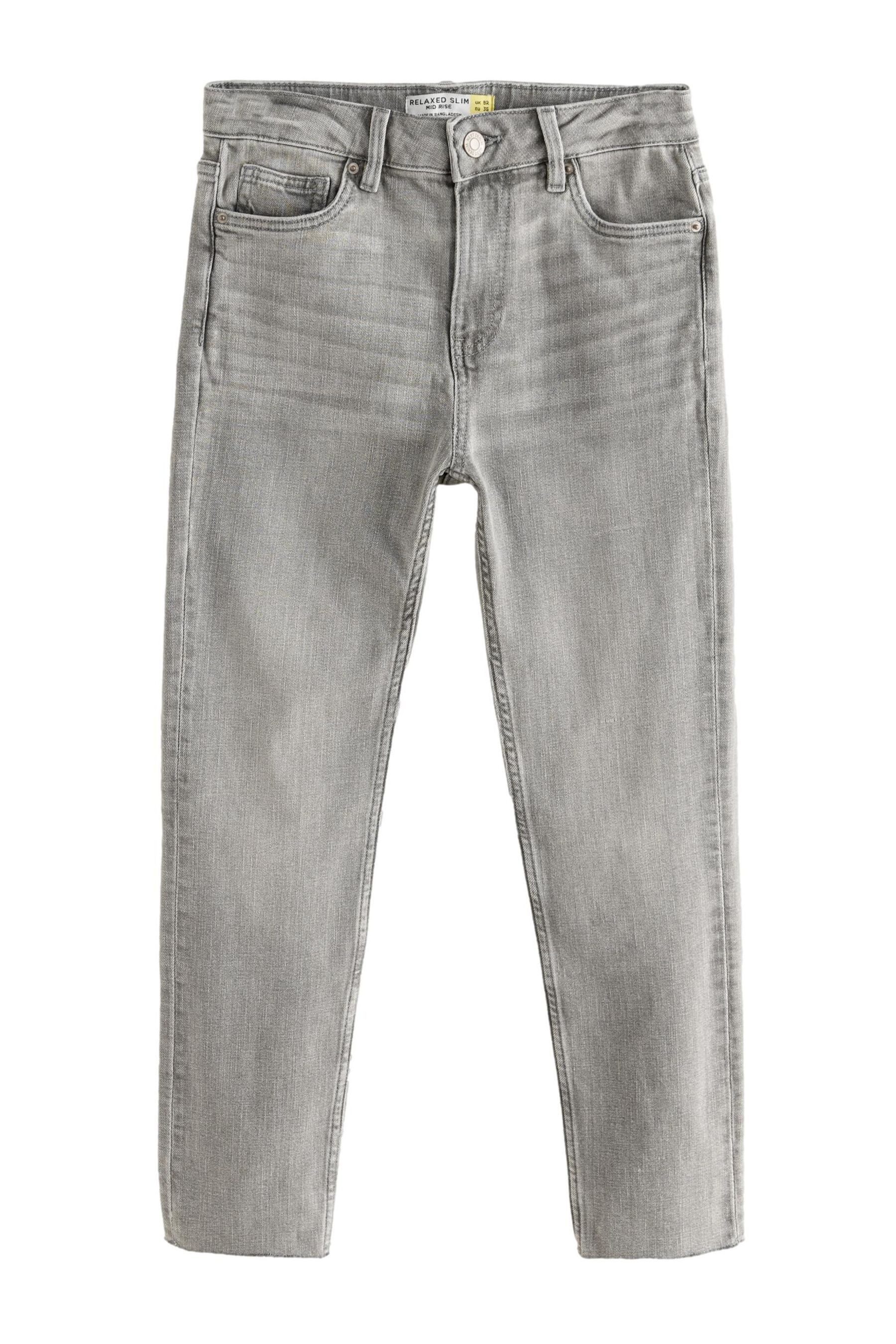 Next Relax-fit-Jeans Relaxed Fit Jeans mit unversäumtem Saum -Kurzgröße (1-tlg)