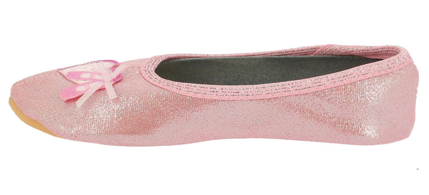 Beck Schläppchen Ballett Gymnastikschuh (wunderschöne Glitzerschuhe, für Ballett-Mäuse) robuste Materialien, rutschfeste Laufsohle