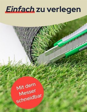 Kunstrasen JAZZ - 2x1m - 40mm hoch - Meterware - Rasenteppich, Outdoorteppich, Primaflor-Ideen in Textil, Rechteckig, Höhe: 40 mm