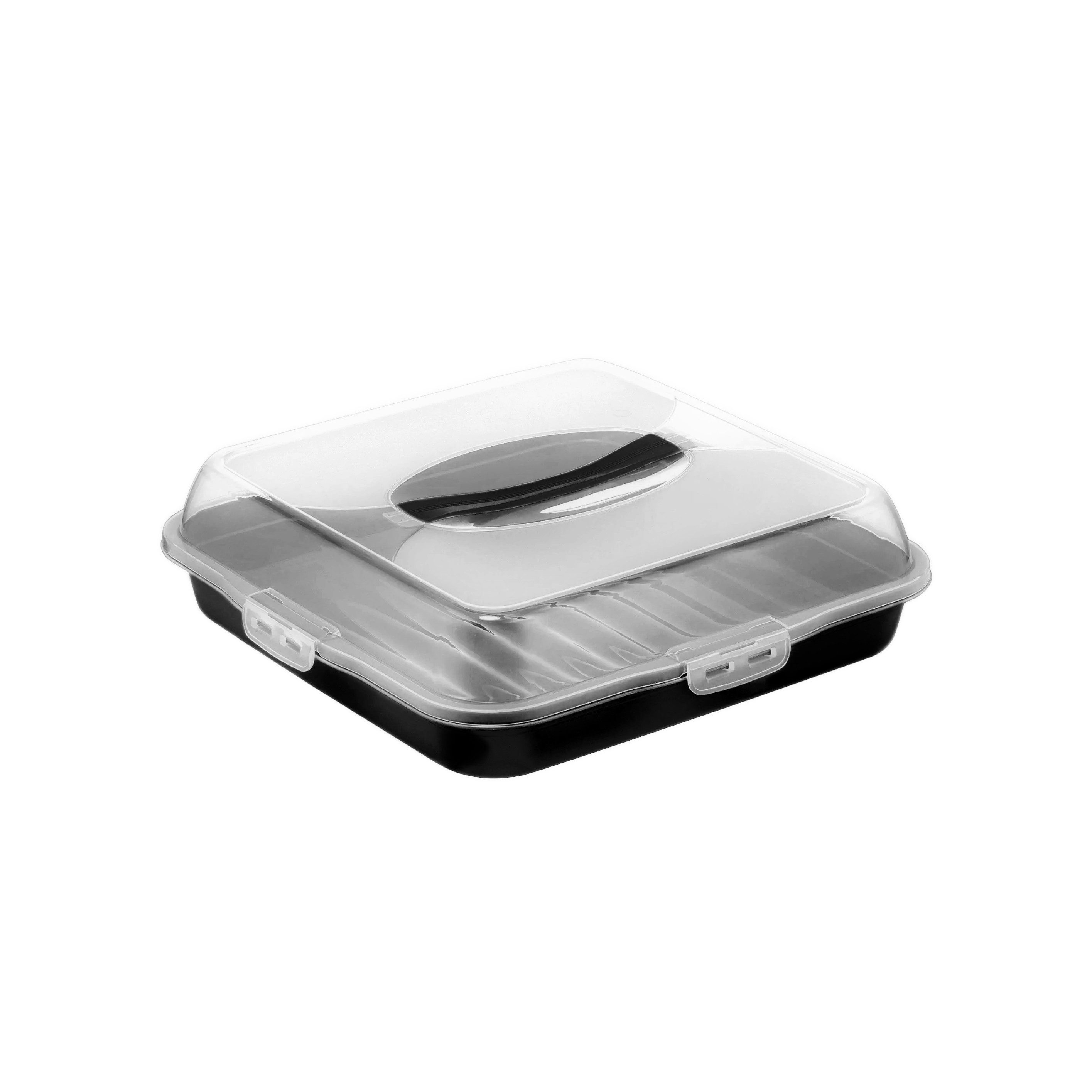 Michelino Kuchentransportbox Torten- und Kuchenbehälter mit Tragegriff - 36 x 36 x 10 cm, (1-tlg)