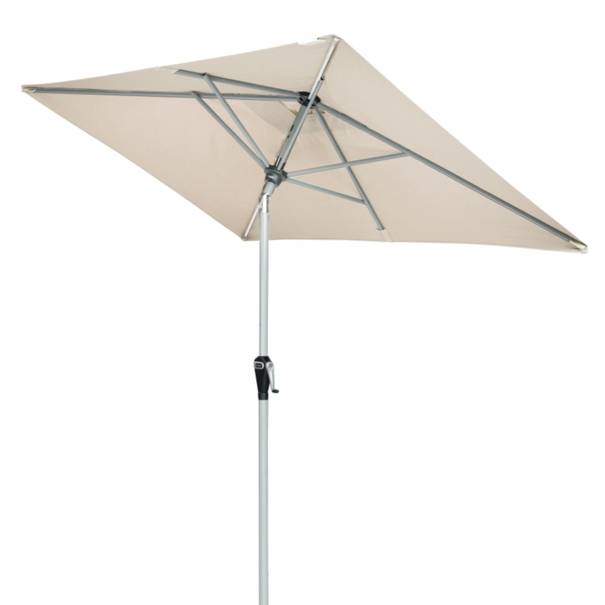 doppler® Sonnenschirm doppler Active Auto Tilt Kurbelschirm Sonnenschirm 210x140 cm Natur