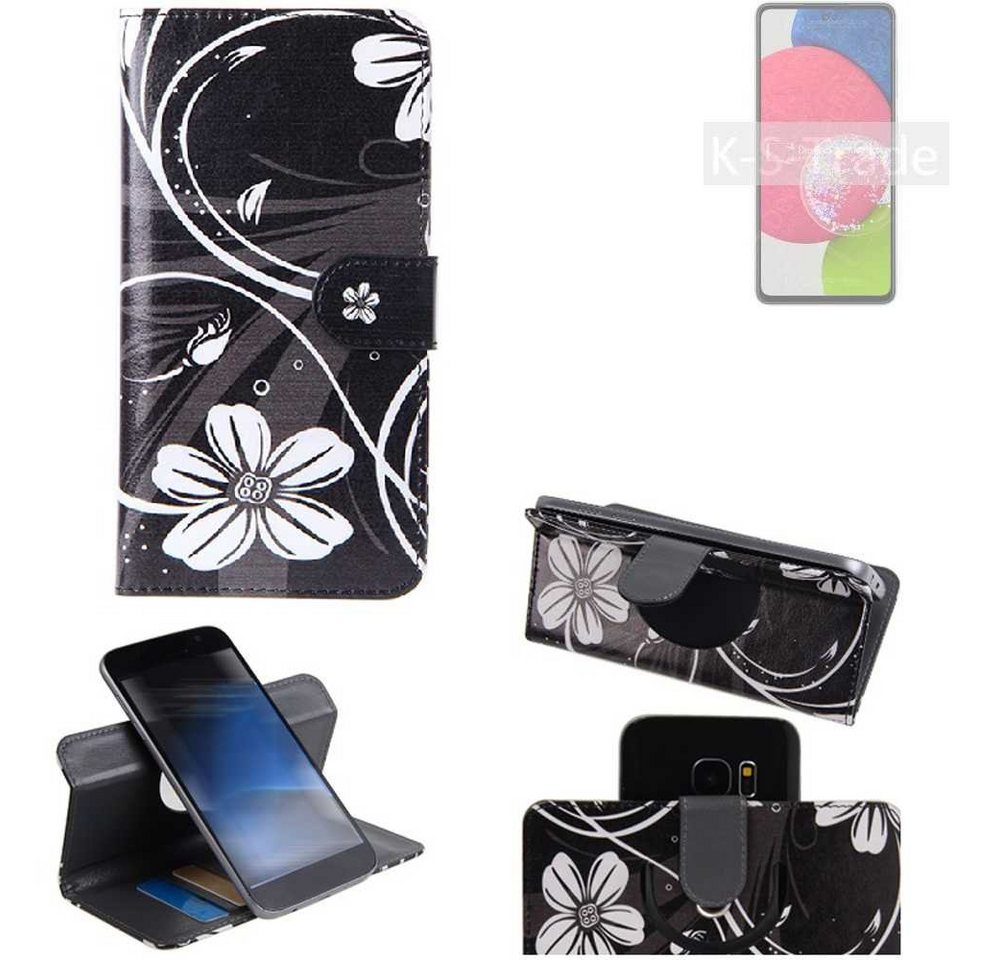 K-S-Trade Handyhülle für Samsung Galaxy A52s 5G, Schutzhülle Handyhülle Hülle 360° Wallet Case ''Flowers''