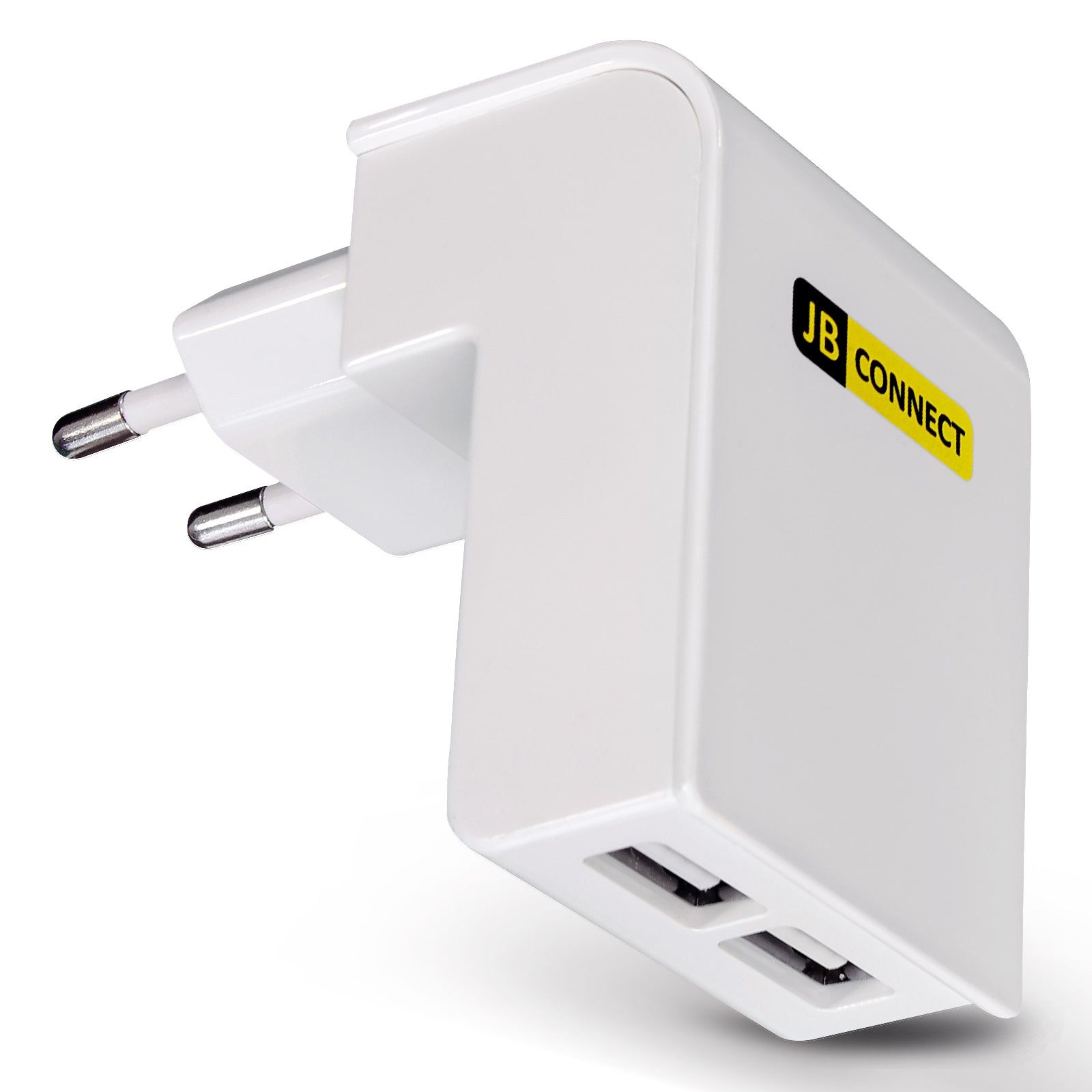 EAXUS 2-Port USB-Ladegerät (2100 mA, 10,5 W, 1-tlg., Universal, Winkelstecker)