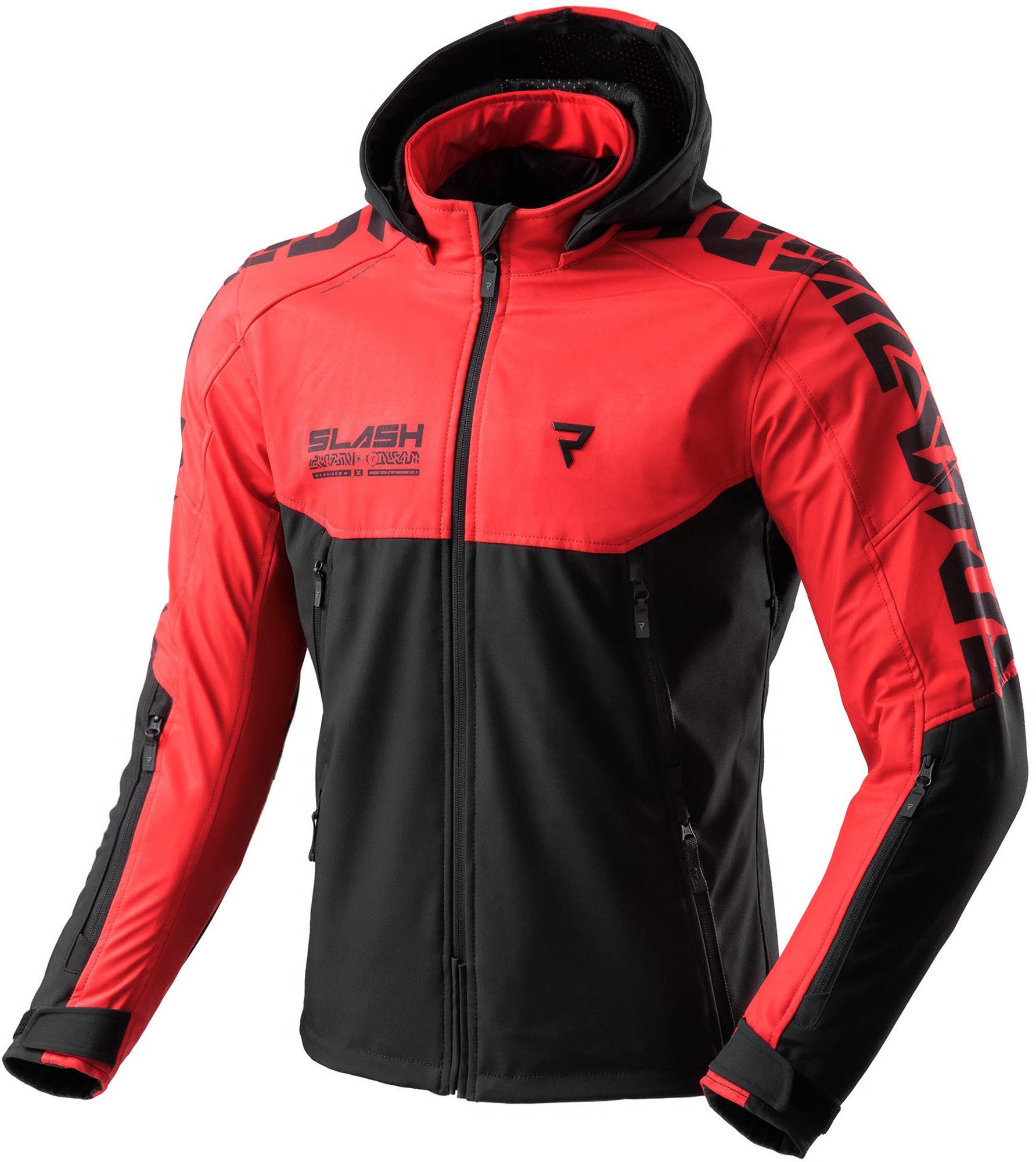 Rebelhorn Motorradjacke Slash Softshell wasserdichte Motorrad Textiljacke Verbindungsreißverschluss,Ellenbogenprotektoren enthalten,Schulte