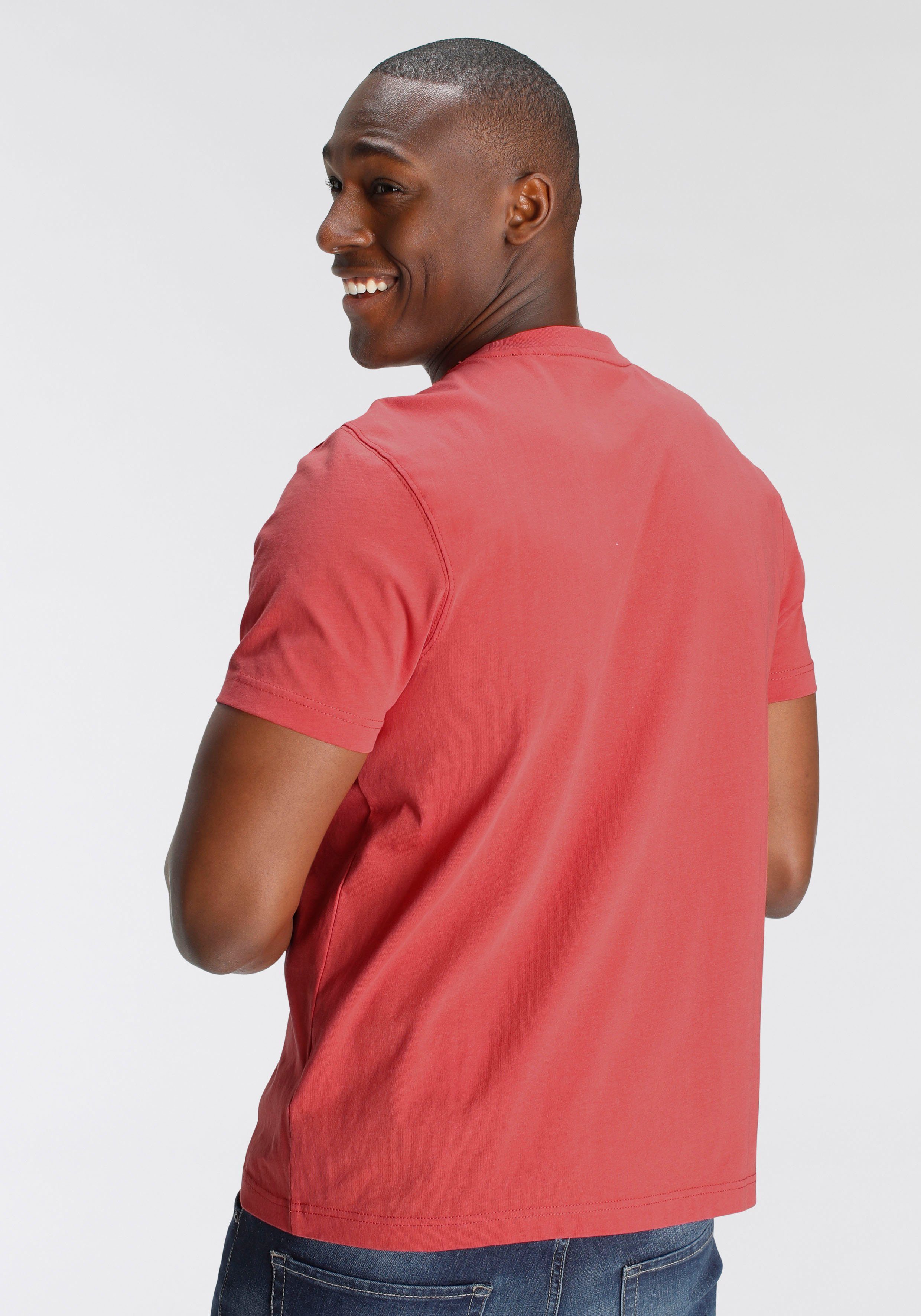 DELMAO Rundhalsshirt Kurzarm, Regular Fit, basic, aus 100% Baumwolle