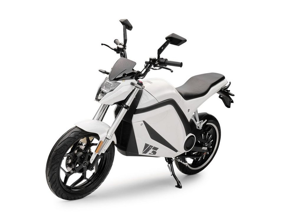 Burnout E-Motorroller Elektromotorrad V3 Weiß 45 kmh E-Bike Roller  Sportlich Lithiumakku, 3000 W, 45 km/h, Leistungsstarker Bürstenloser  Elektromotor