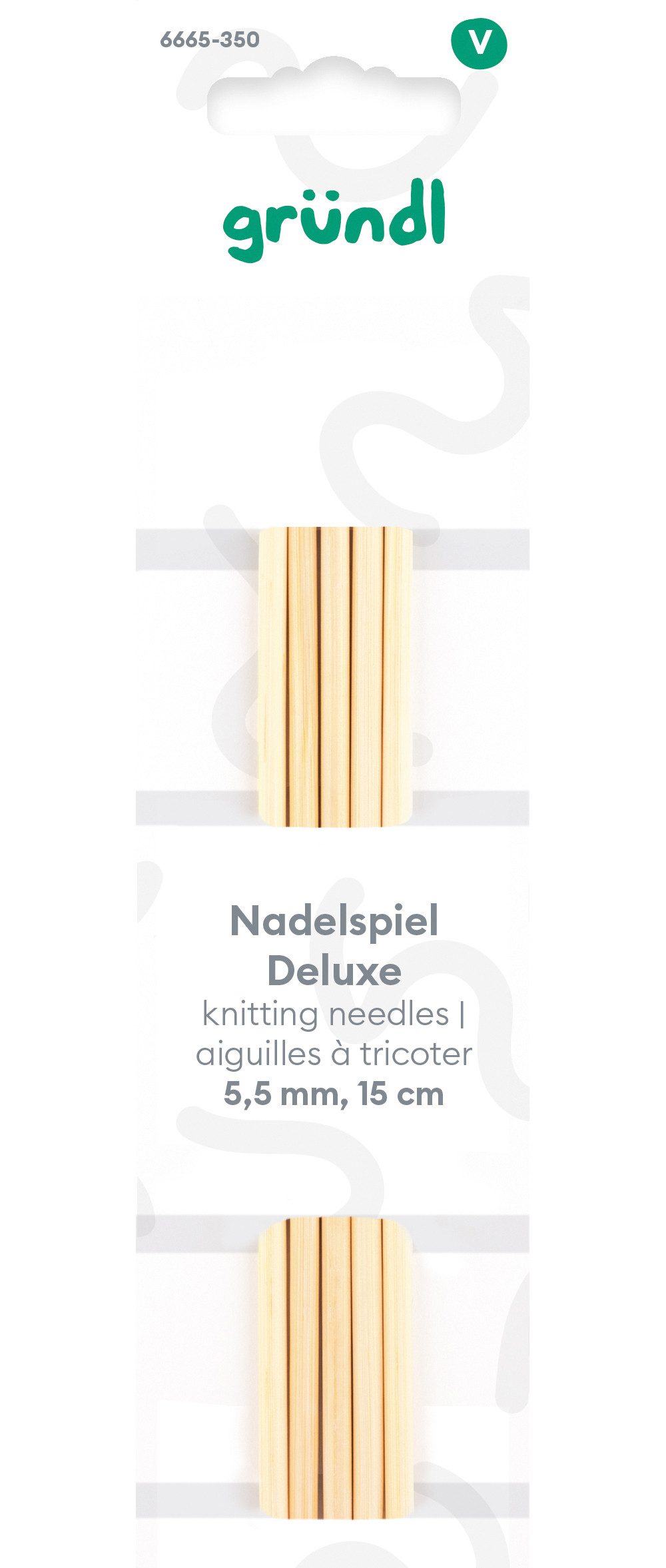 Gründl Stricknadeln Nadelspiel Deluxe, 15 cm