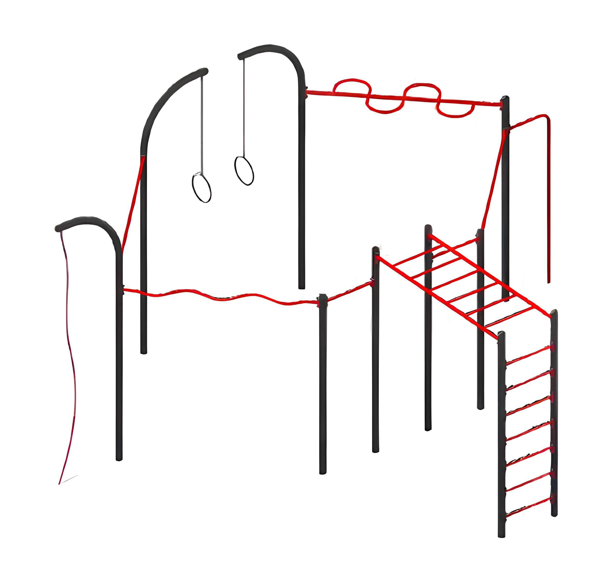 Klettergerüst Klimmzugstange und Balanciergerät für Outdoor-Training