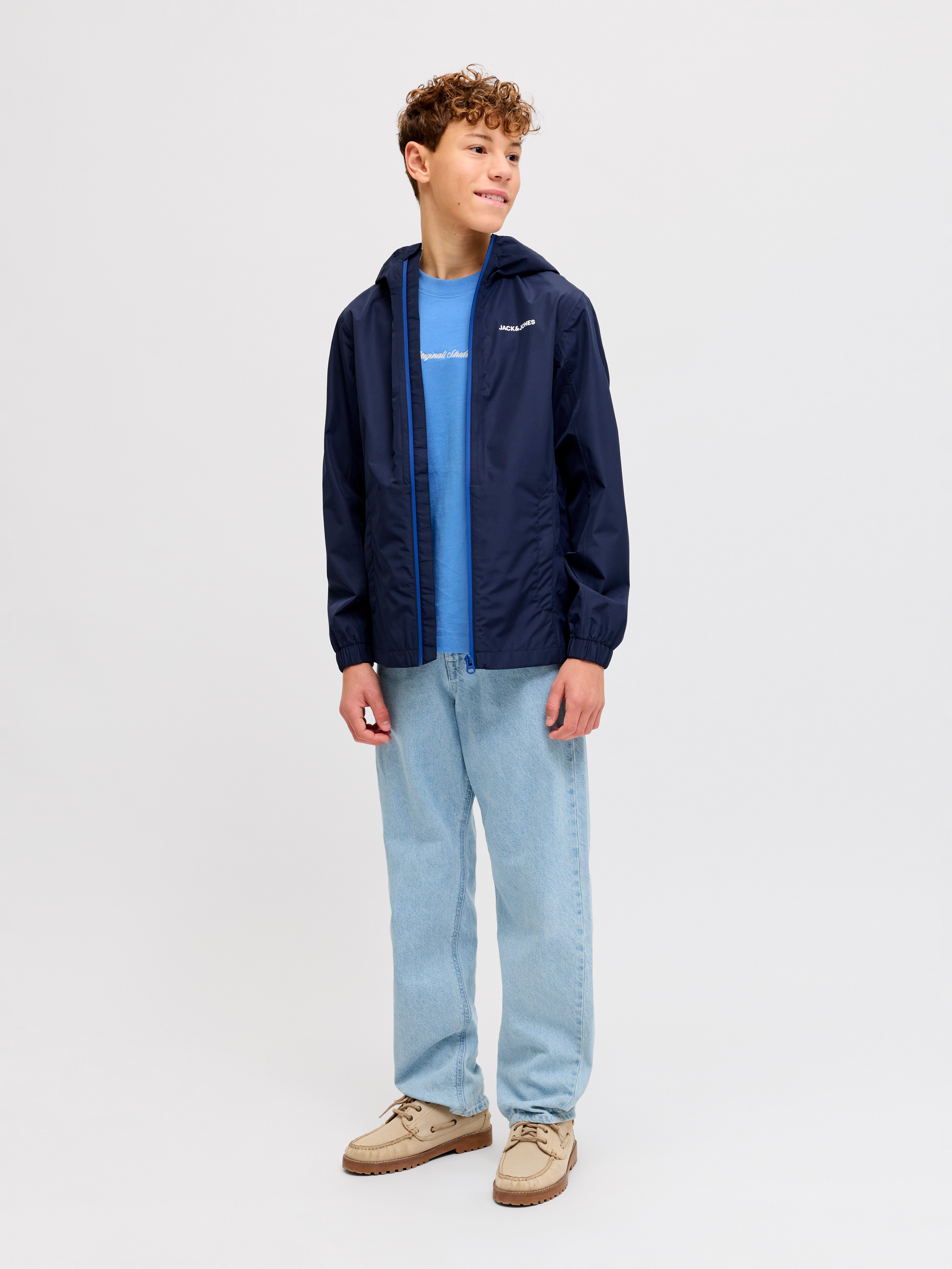 Jack & Jones Junior T-Shirt JORNORREBRO EMB TEE SS CN NOOS JNR Baumwolle, relaxed fit, Kurzarm