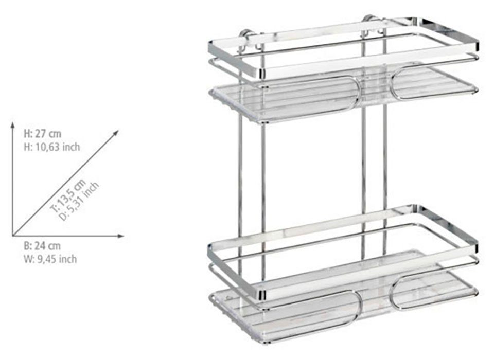 WENKO Wandregal Premium, 2 Etagen