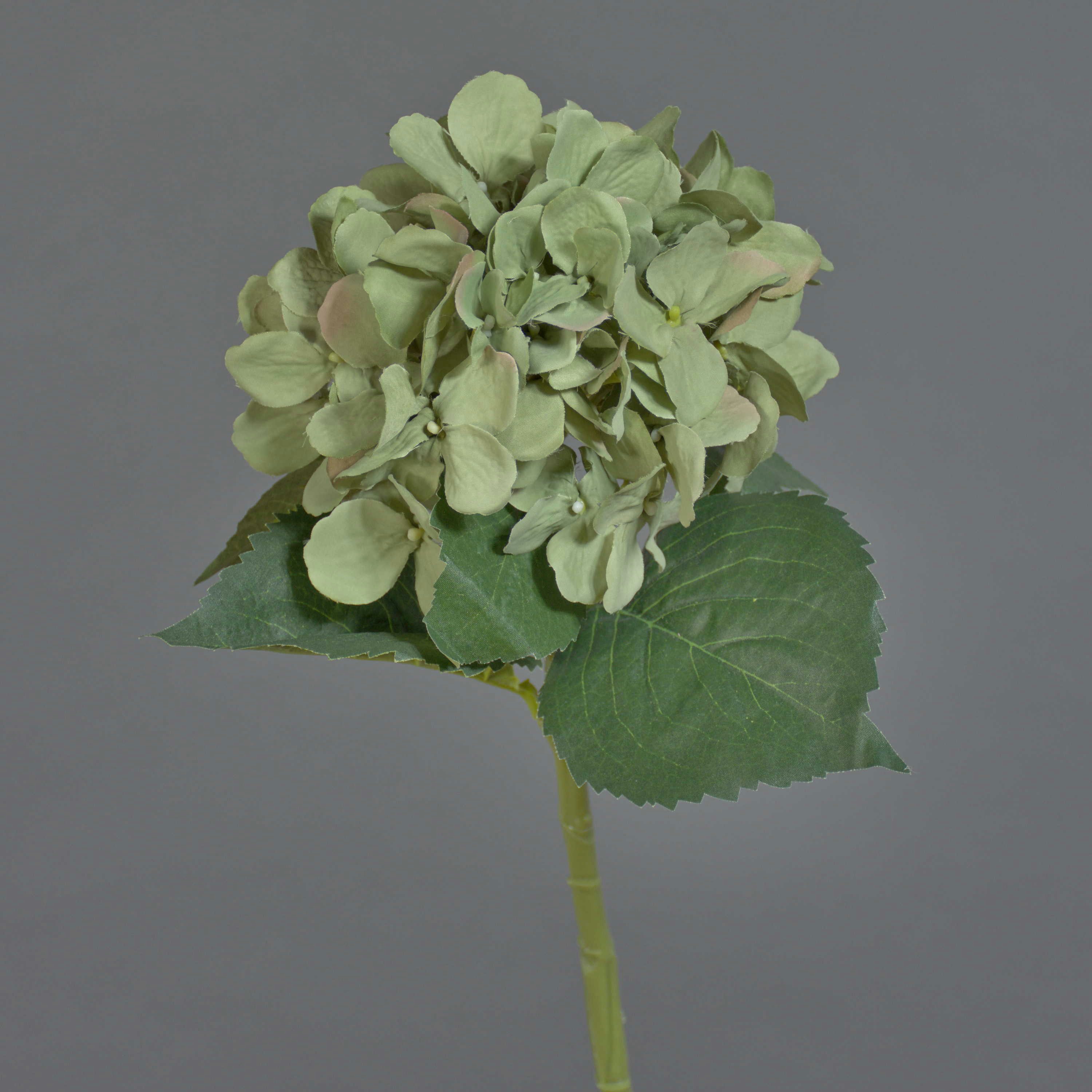Kunstblume Künstliche Blume Hortensie FUXIANG, grün-rosa, 50 cm Hortensie, artplants, Höhe 50.0 cm