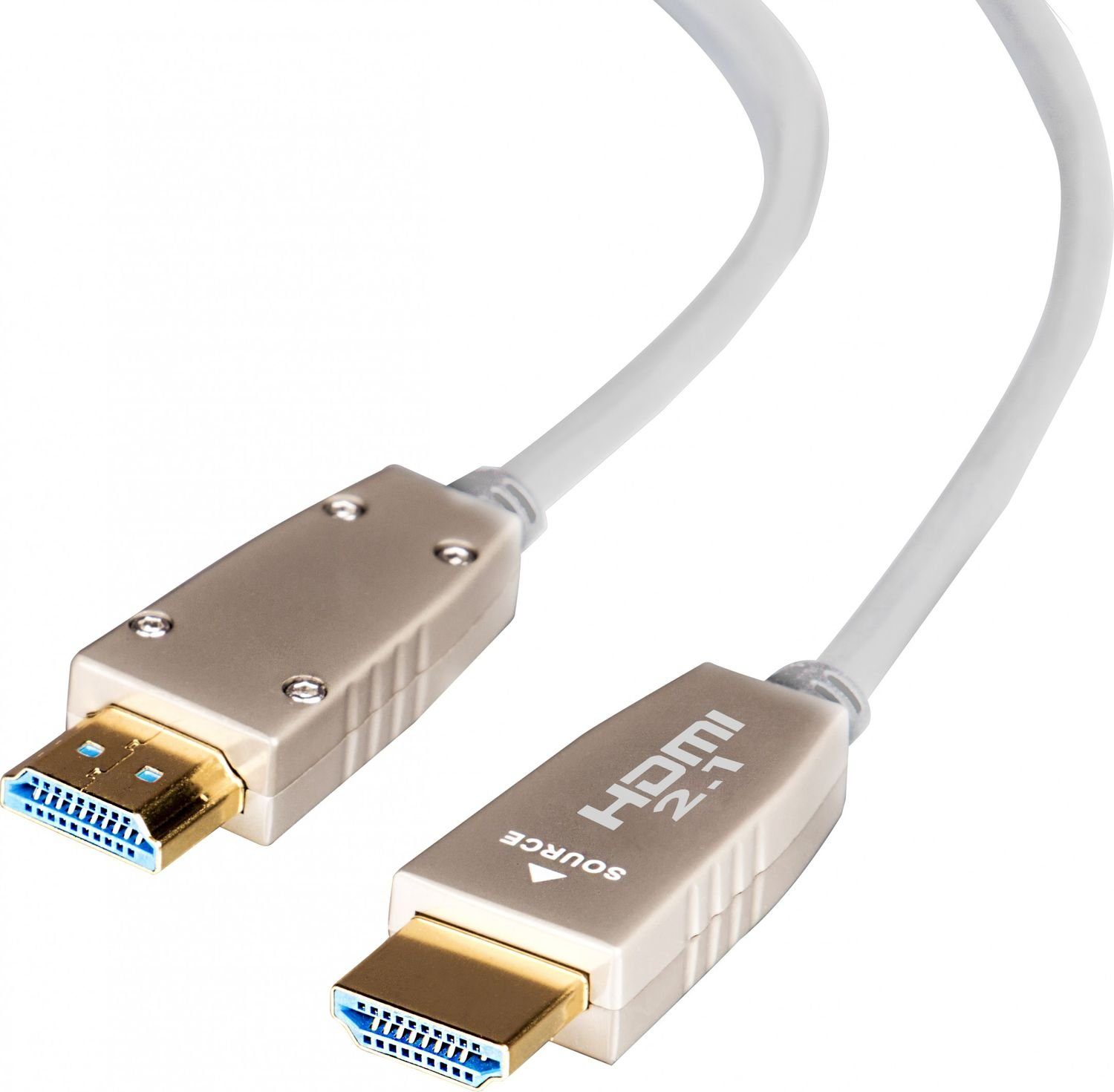 Celexon Aktives UHD Optical Fibre 8K HDMI 2.1 Kabel 25m HDMI-Kabel, (2500 cm), Ultra High Speed HDMI mit Ethernet 48 Gbps, weiß