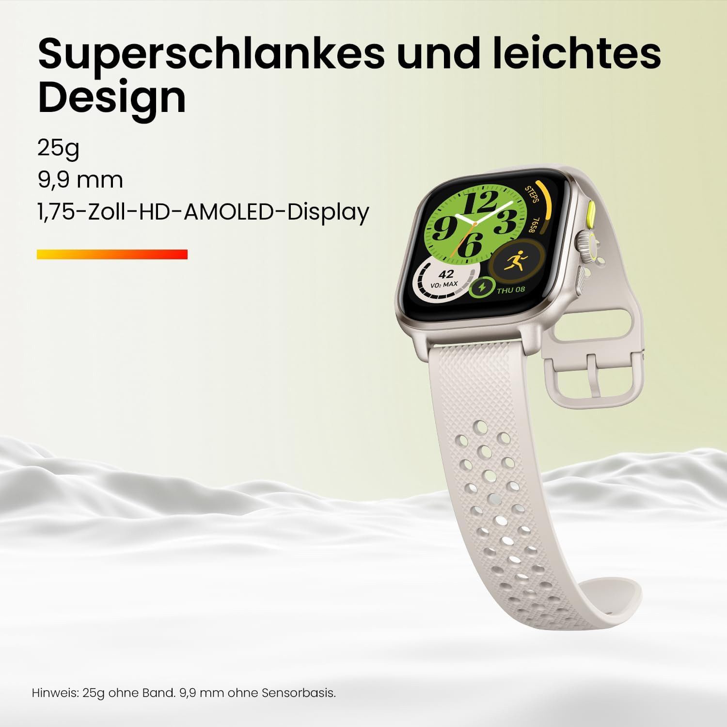 Amazfit Damen"s Herren"s Lauf-Tracker mit GPS & Herzfrequenzmessung Smartwatch (4,4 cm, Android/iOS), Kinderfreundlicher Fitness-Monitor mit Trainingsplänen & Alexa