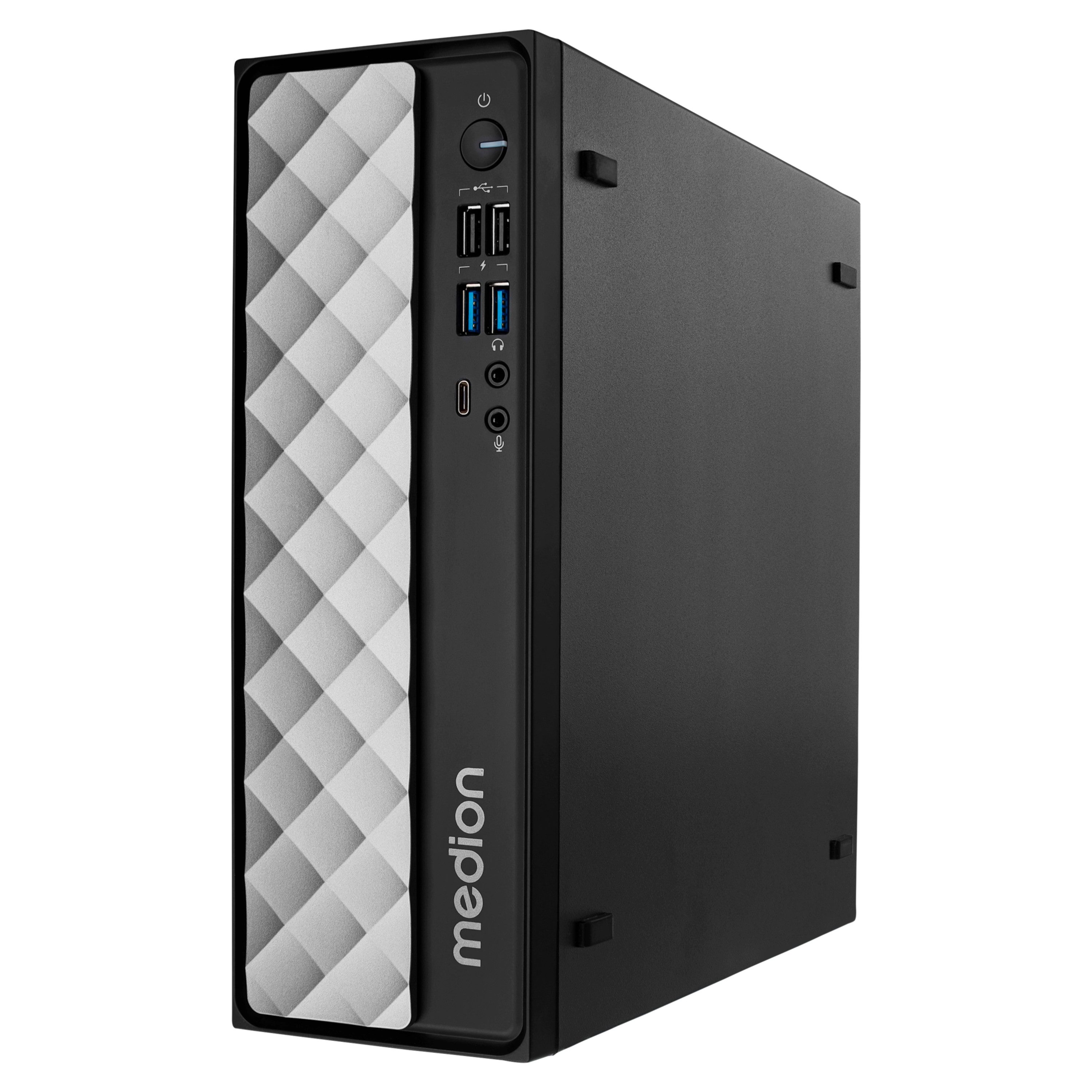 Medion® T80, 8 Liter, Windows 11 Home, Office Mini-PC (Intel Core i5 12450H, Intel® UHD, 16 GB RAM, 512 GB SSD, T80T80)