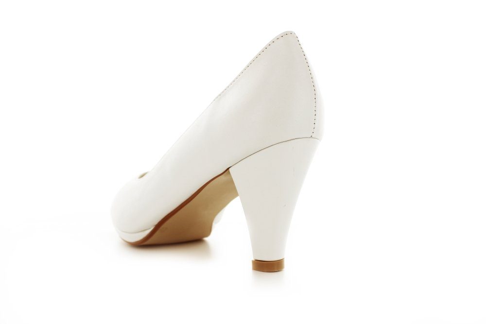 White Lady 833 klassische Leder Brautschuhe Pumps