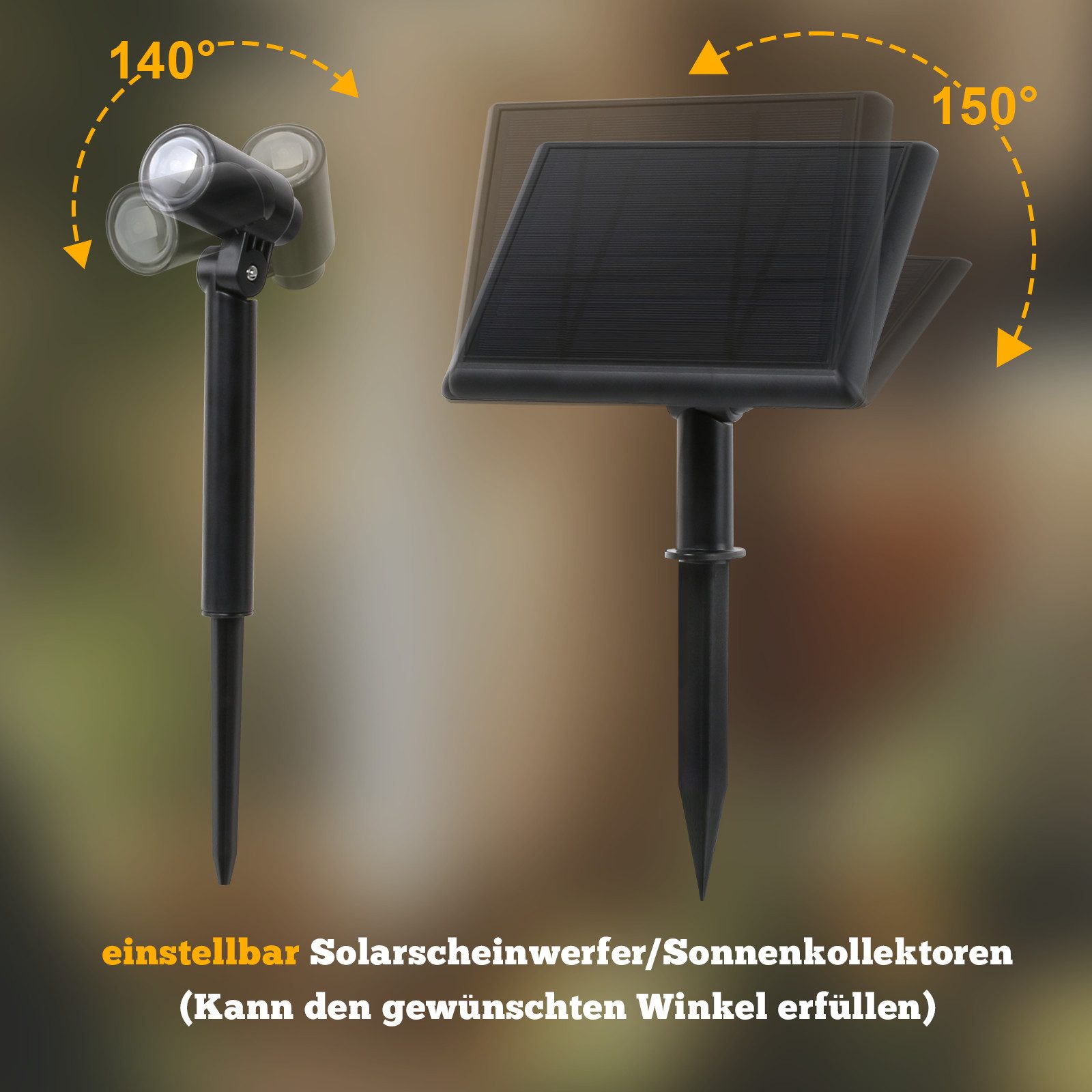 ZMH LED Gartenstrahler mit Erdspieß 4er günstig online kaufen