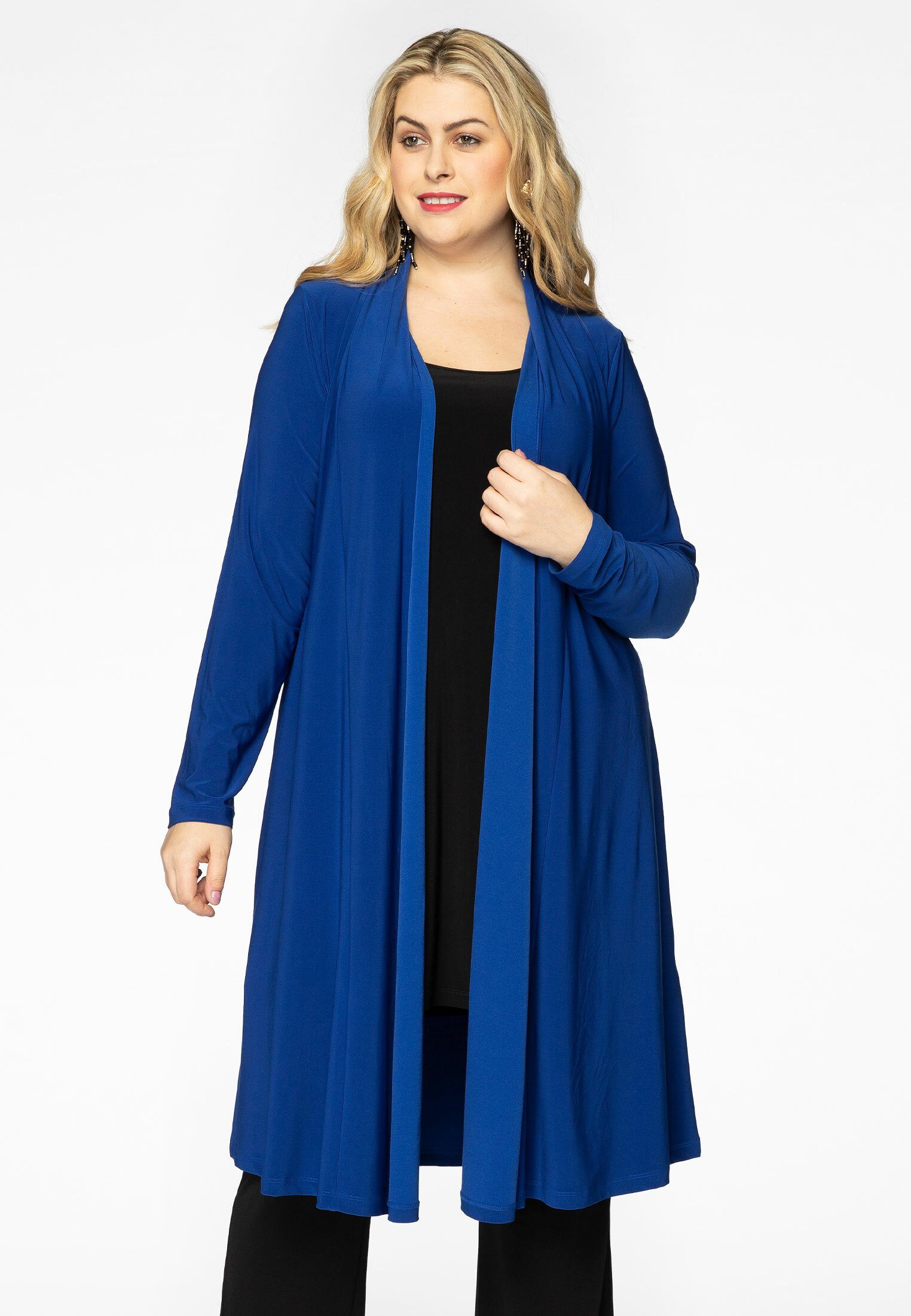 Yoek Cardigan Große Größen indigo