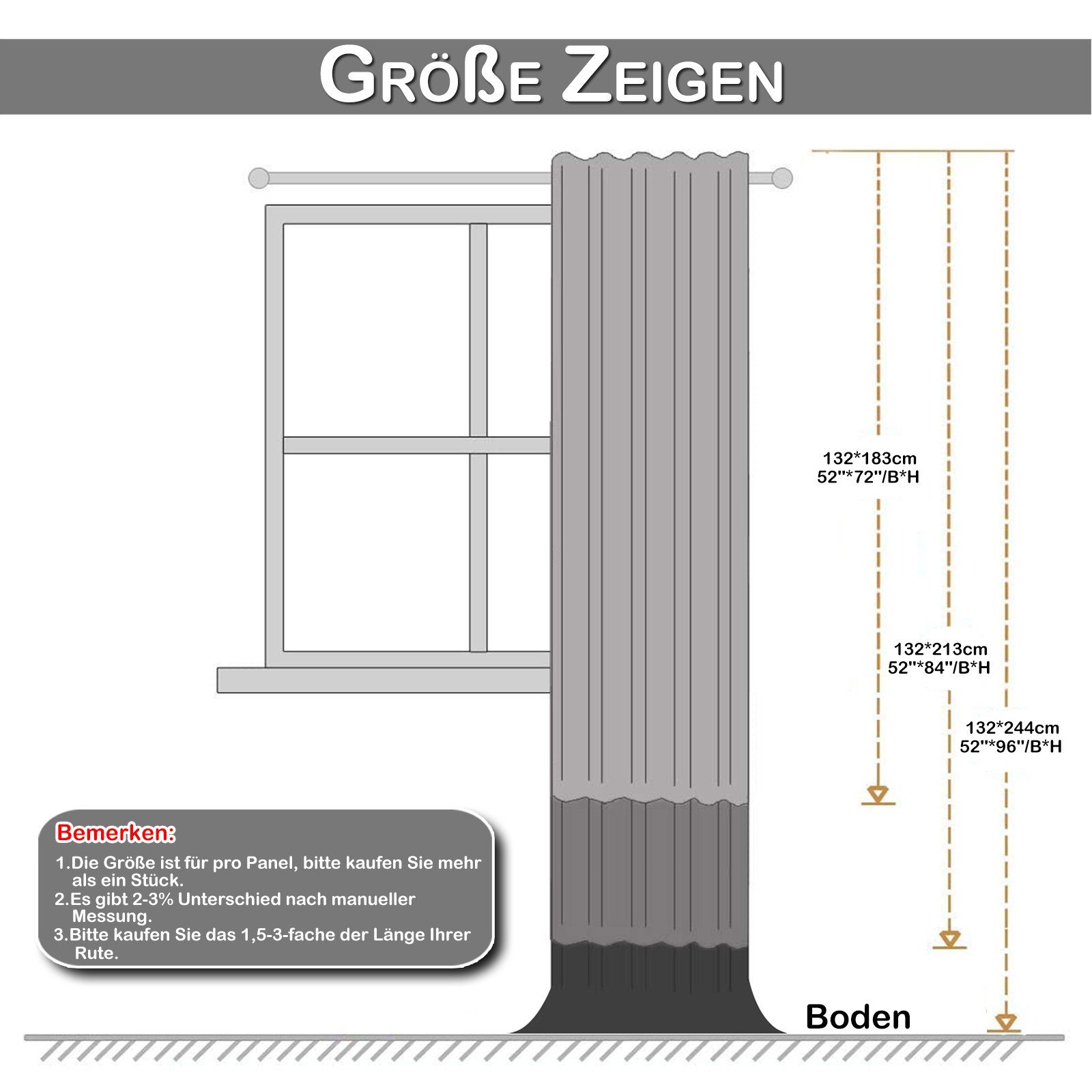 Braun Vorhang Samt,Mehrere (2 Multifunktionsband BTTO, Thermovorhänge,Scheibengardine Blickdicht, VerdunkelungVorhang BXH:132X183cm/132X213cm/132X244cm, Taupe St) (2 Aufhängeoptionen St),