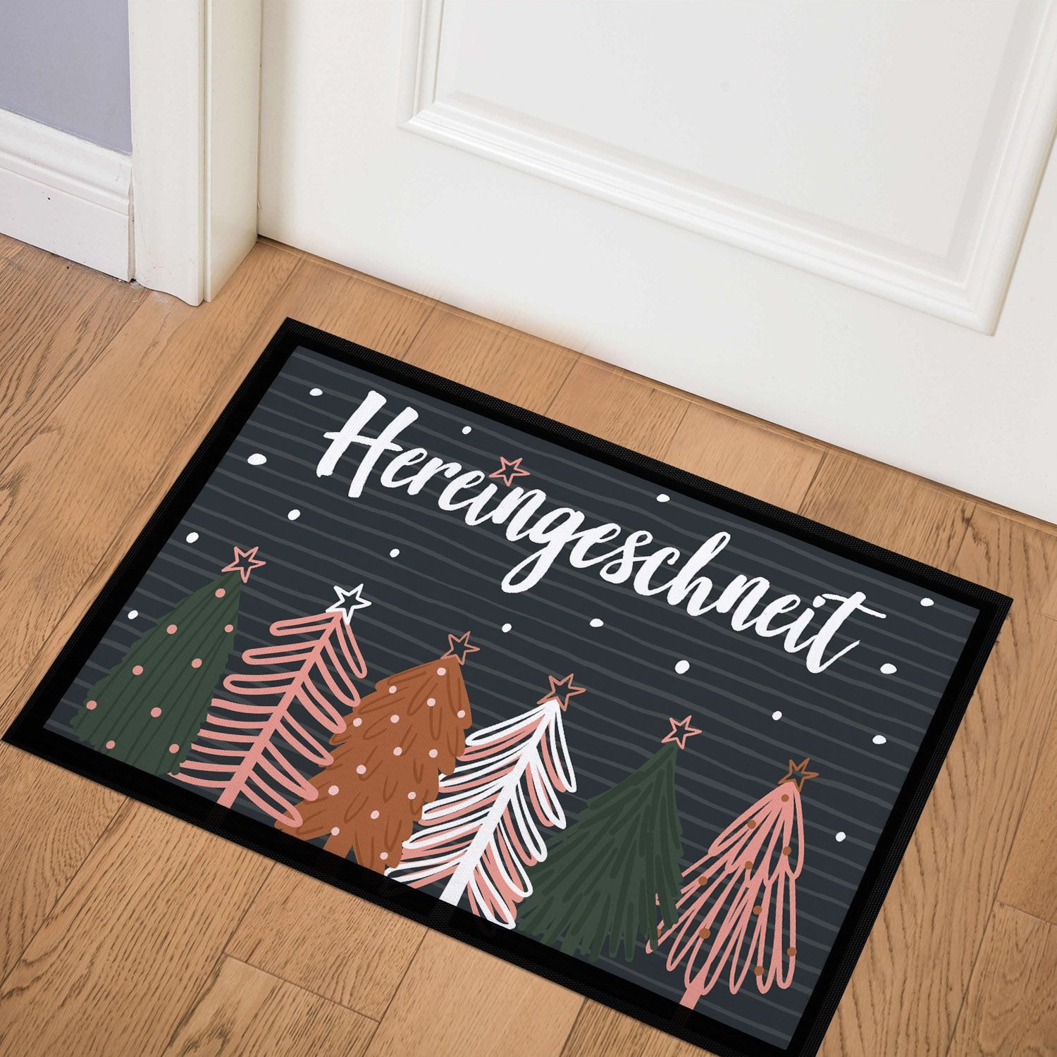 MoonWorks Fußmatte Fußmatte Weihnachten Winter Motiv Hereingeschneit Schnee günstig online kaufen
