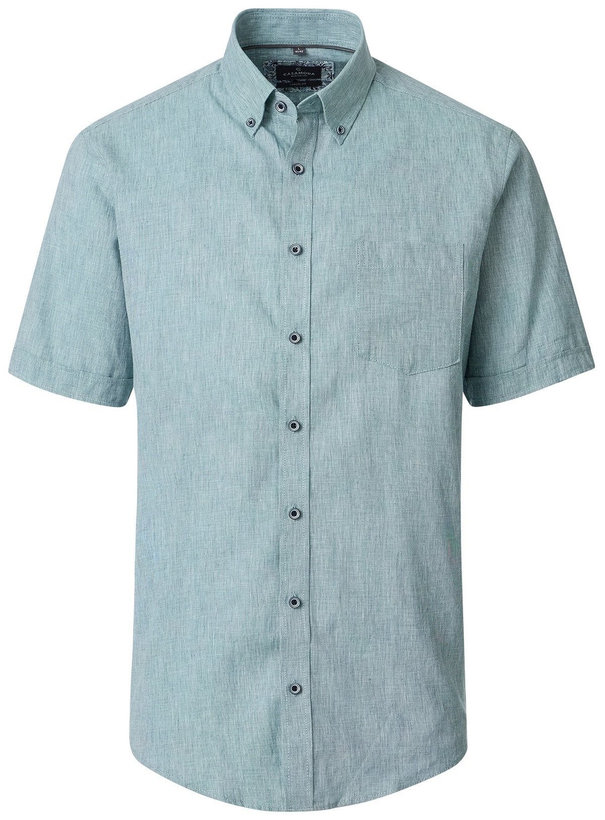 CASAMODA Kurzarmhemd Casamoda Comfort Fit Button-Down-Kragen