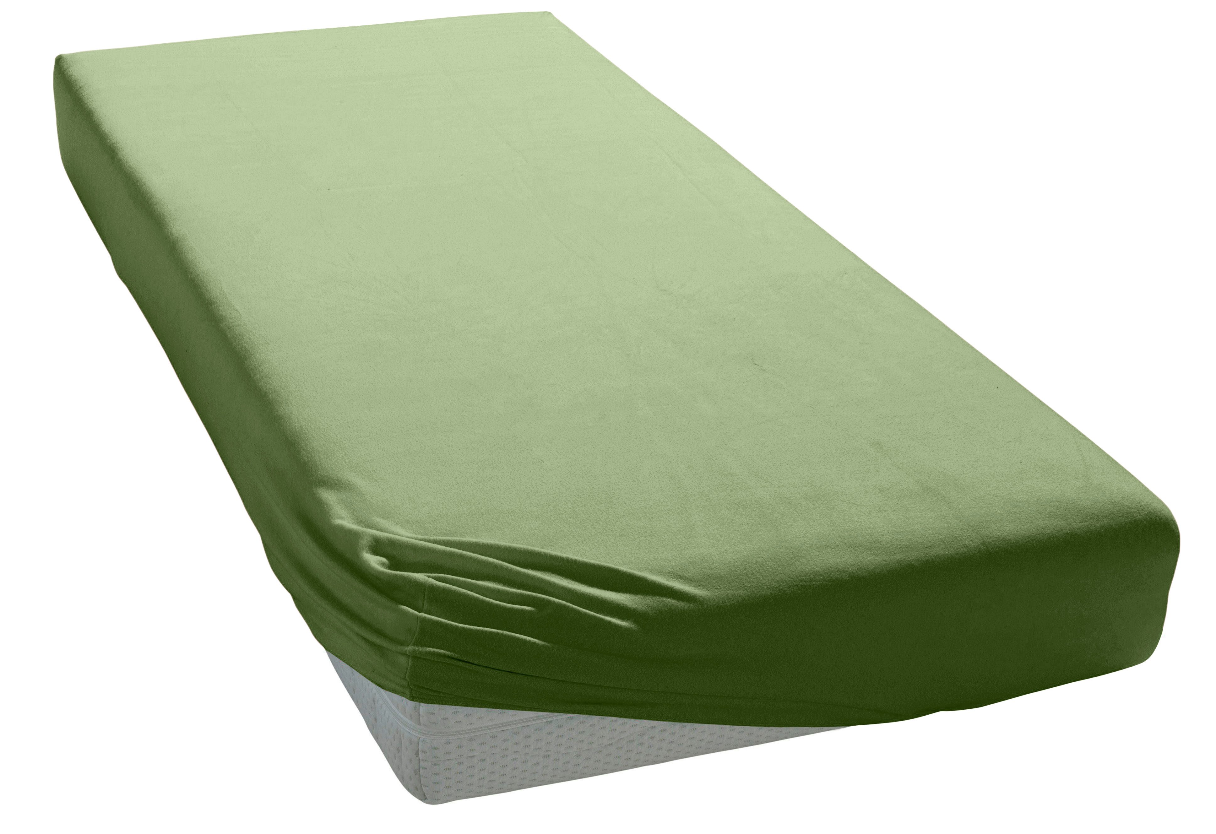 OTTO home Spannbettlaken PAPRIKA Microfaser-Jersey und warme Fleece-Qualität, Microfaser-Jersey, Gummizug: rundum, (1 Stück), Bettlaken Laken Spannbettuch, schn – Bild 2 von 5