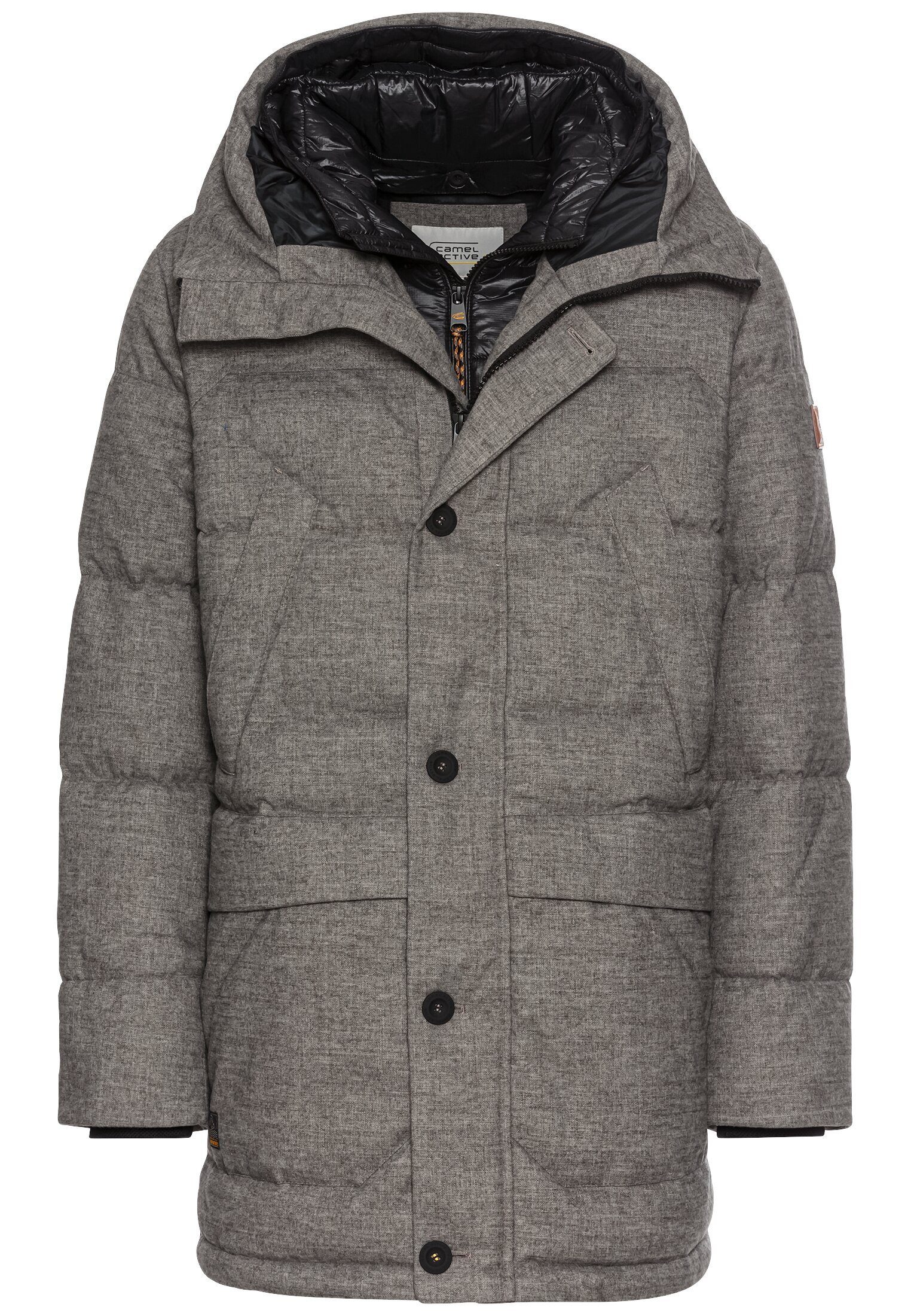 camel active Wintermantel mit abnehmbarem Kapuzenfutter Langarm Kapuze