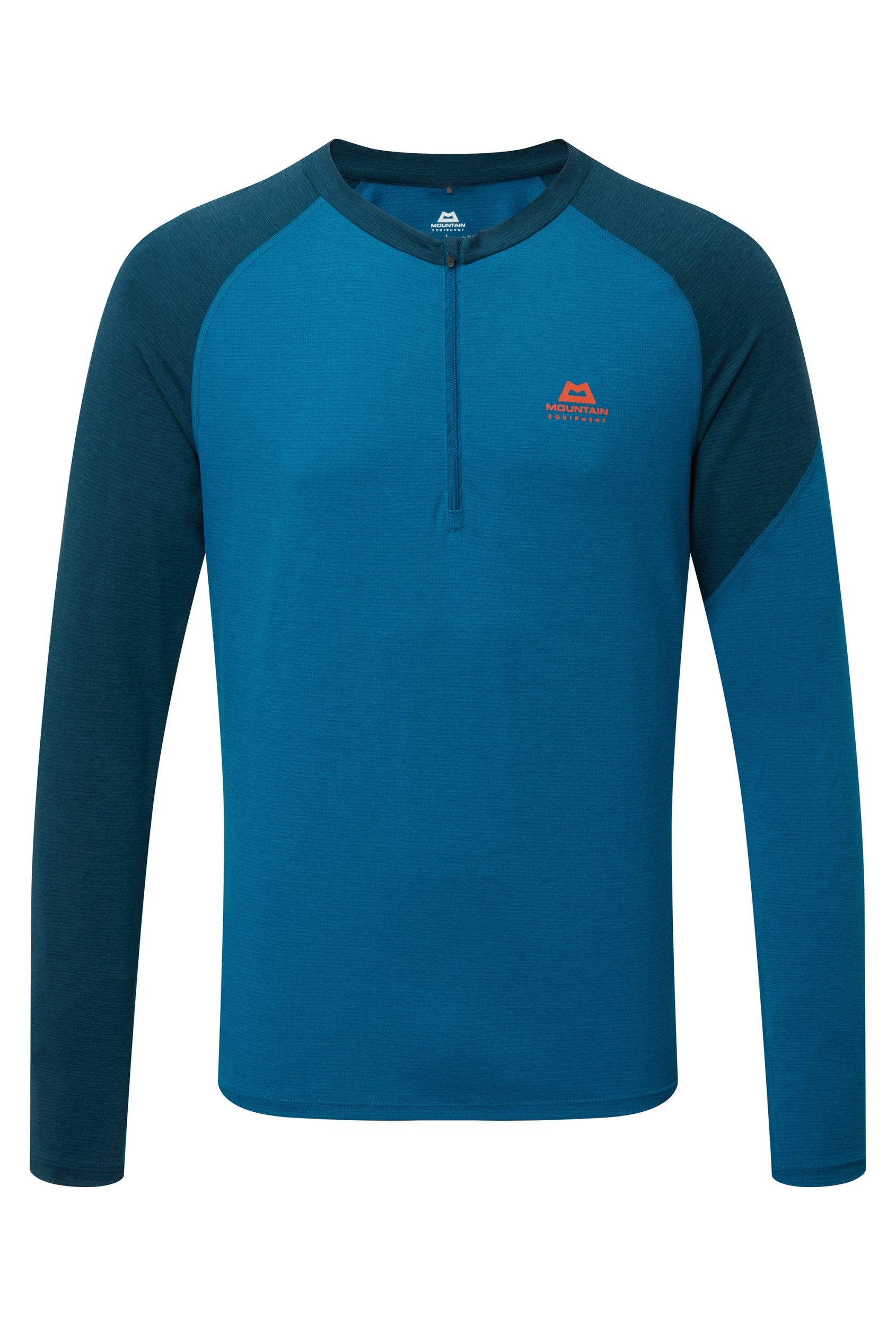 Mountain Equipment Langarmshirt Nava LS Mens Zip T - Herren Langarmshirt - Mykonos Blue/Majolica Blue