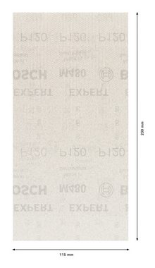 BOSCH Schleifpapier Expert M480 Schleifnetze, (10 Stück), Expert M480 für Schwingschleifer, 115 x 230 mm, K 120 - 10er-Pack