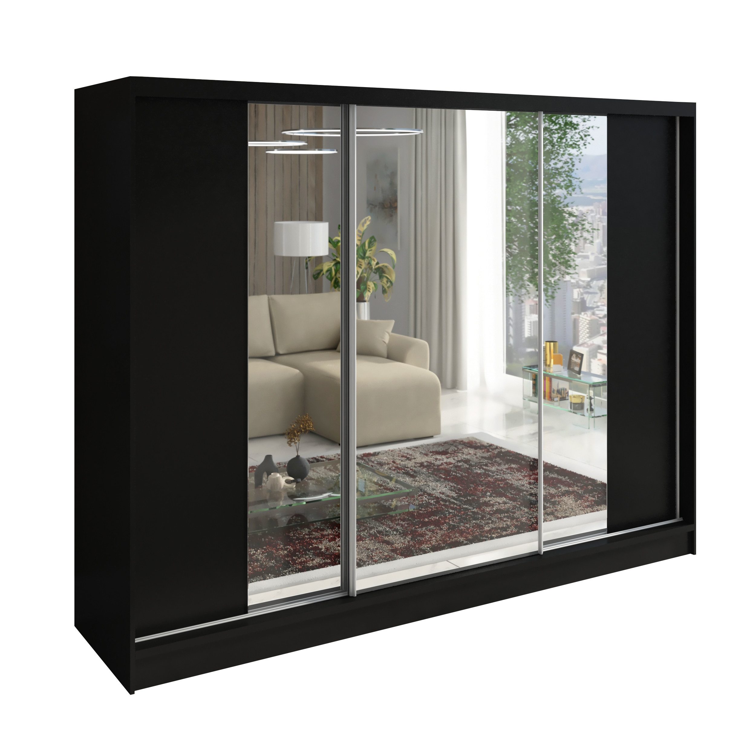 A&J MöbelLand GmbH Schiebetürenschrank VIDA 200 cm 3-türig Schrank mit Schu günstig online kaufen