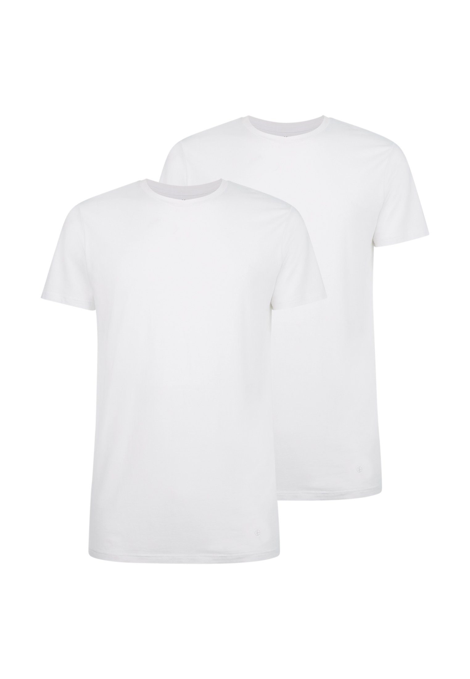 Cotton T-Shirt White (2-tlg) Organic Optical Ruben Bamboo basics