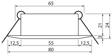 SEBSON LED Einbaustrahler Einbaustrahler Alu inkl. GU10 LED 5W, Lochdurchmesser 65mm