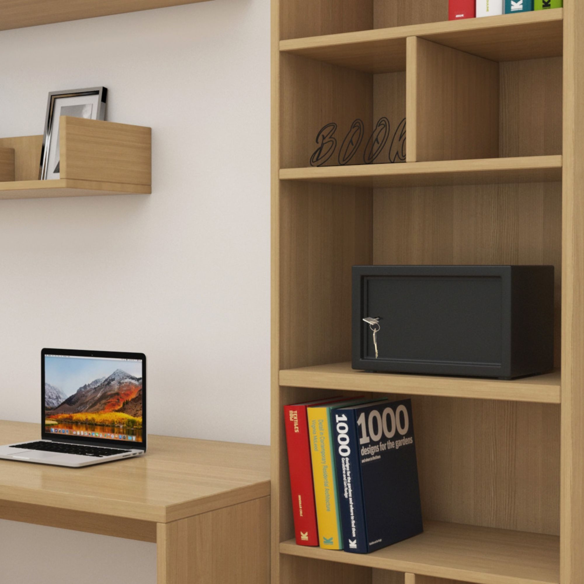 BASI Tresor Mechanik-Möbel-Tresor (Packung), mit Doppelbartschloss, 2 Schlüssel, Stahl Tresor, Farbe schwarz