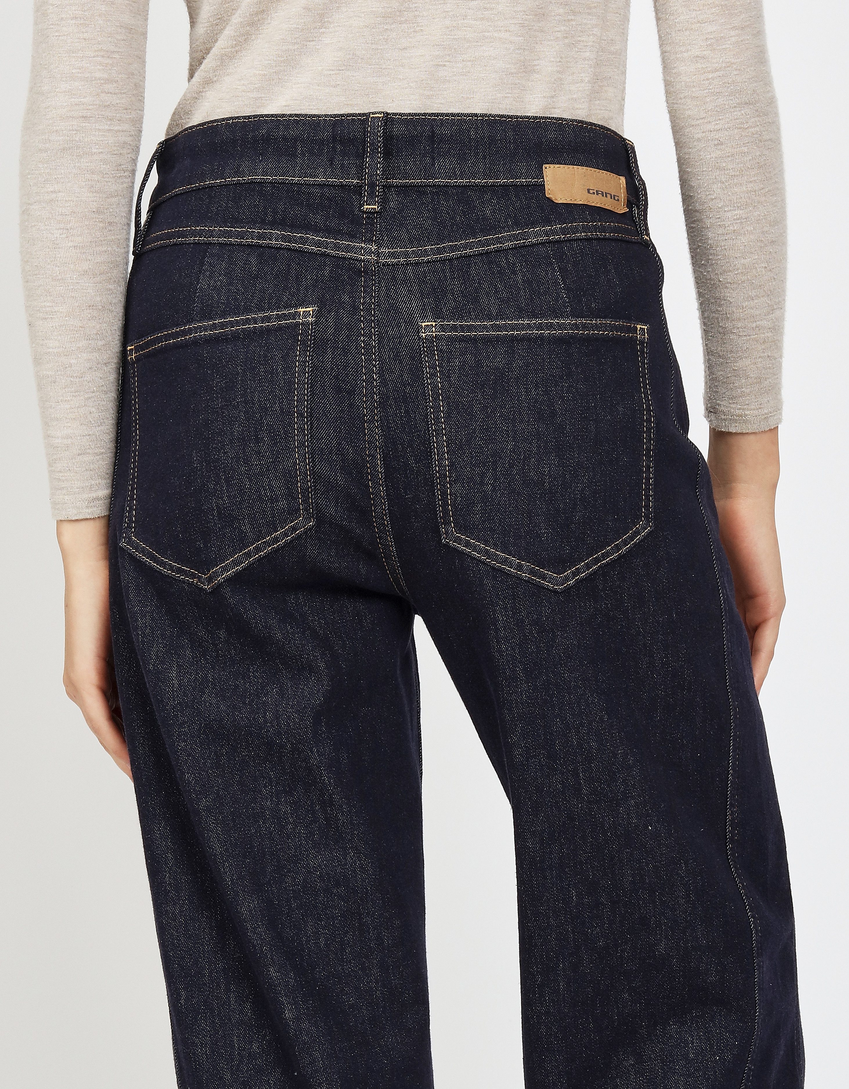 GANG Straight-Jeans 94BLAKE STRAIGHT hoher Bund, Umschlag am Saum – Bild 4 von 5