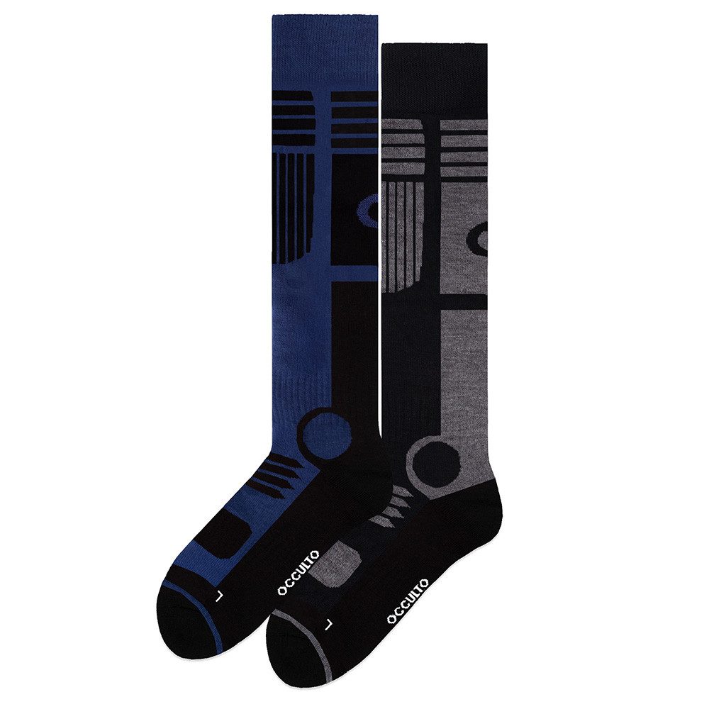 OCCULTO Skisocken Herren Skisocken 2er Pack (Modell: Felix) (2-Paar)