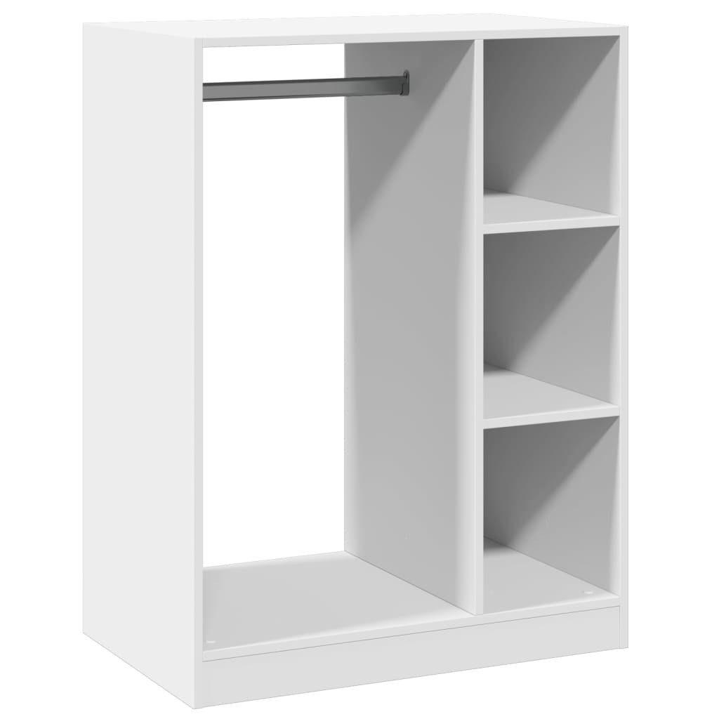 vidaXL Regal 77 x 48 x 102 cm Regal mit Kleiderstange Schrank mit Fächern Garderobe