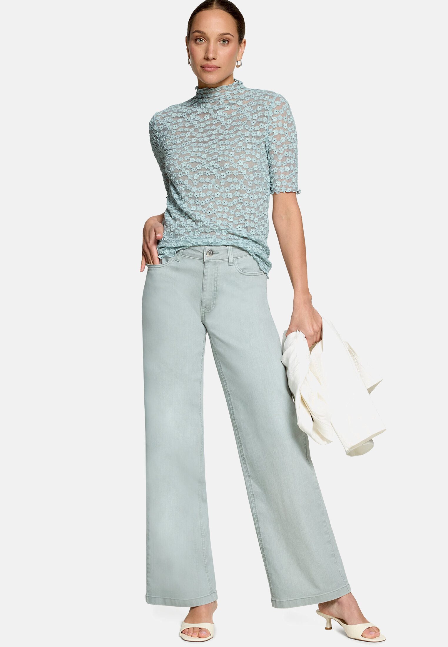 Zero Bequeme Jeans Damen Jeans mit weitem Bein Style Witney 32 Inch
