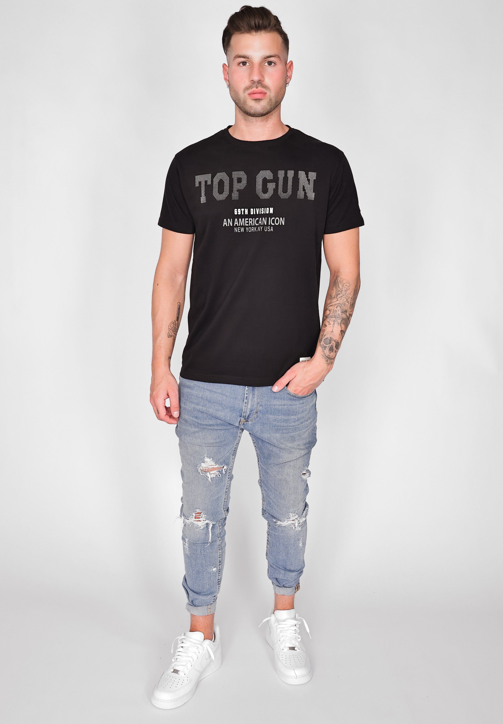 TOP TG20213006 black T-Shirt GUN