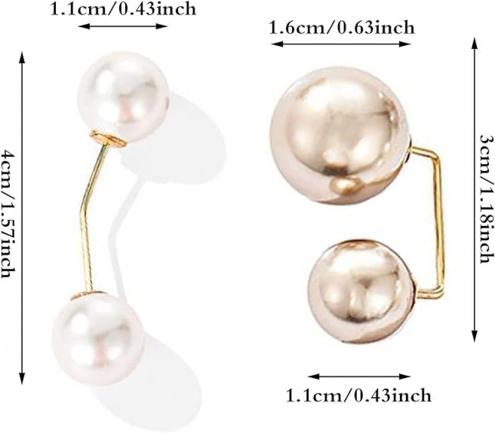 12-köpfige für und (12-tlg) Schals WaKuKa Kragen geeignet Brosche Perlenclips