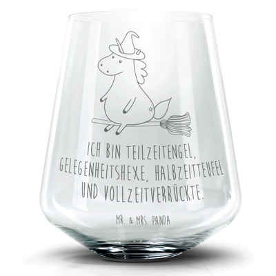 Mr. & Mrs. Panda Cocktailglas Einhorn Hexe - Transparent - Geschenk, Cocktail Glas mit Wunschtext, Premium Glas, Personalisierbar