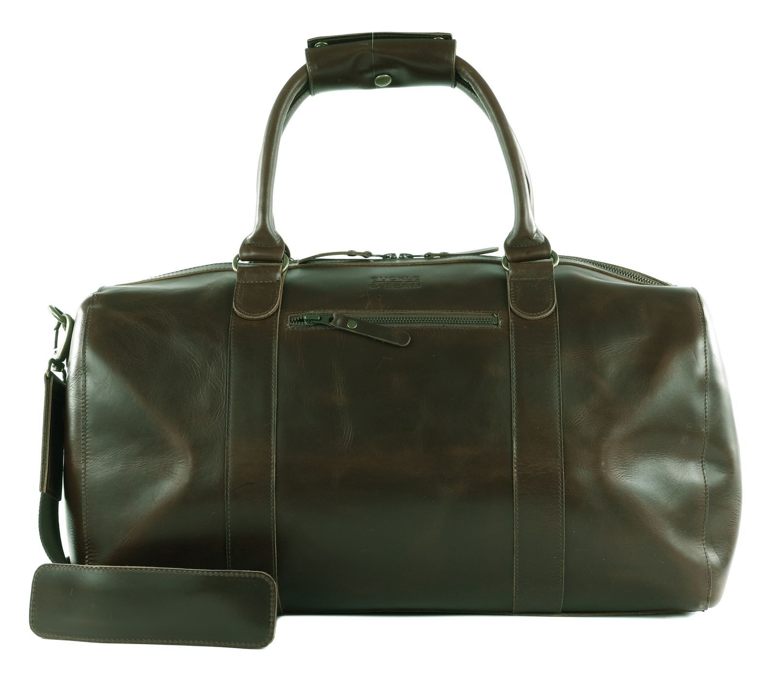 Buckle & Seam Reisetasche Orange Weekender, aus echtem Rindsleder