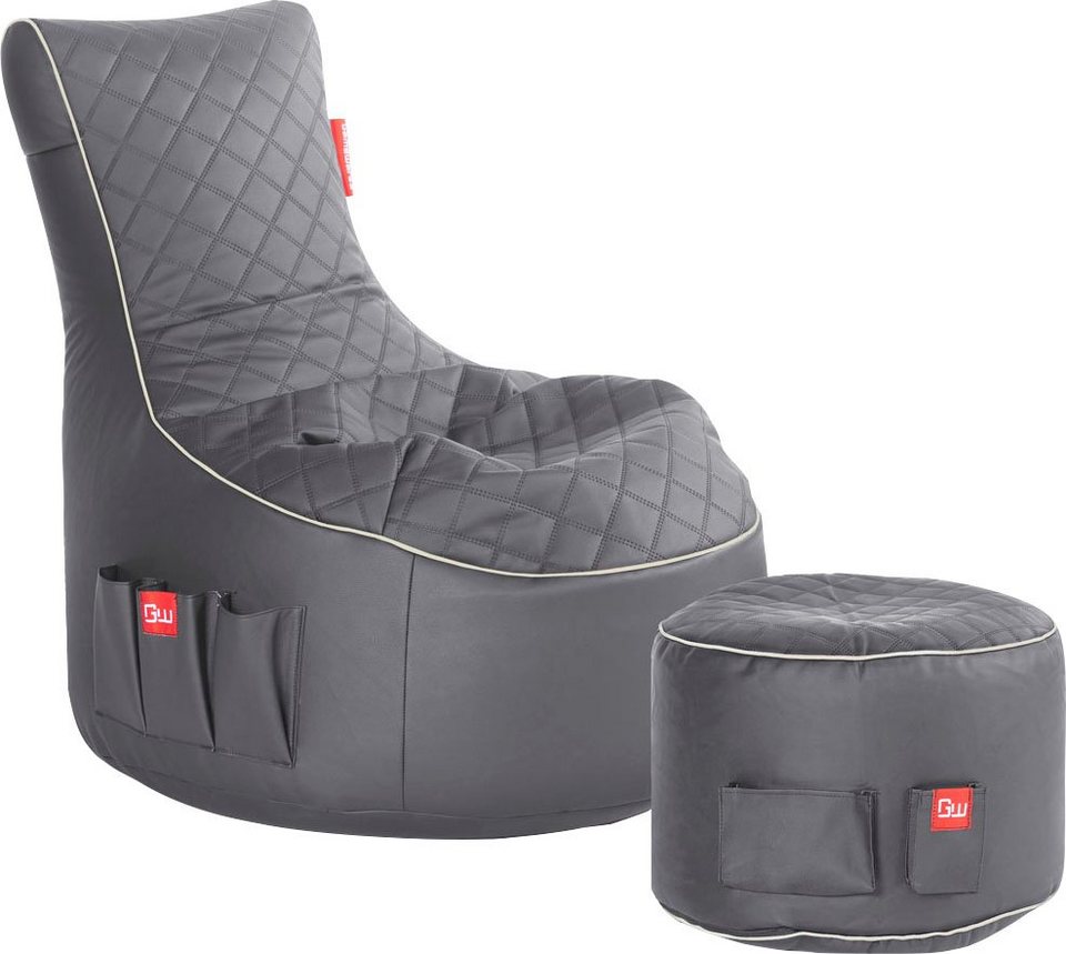Magma Heimtex Sitzsack »Gaming Sitzsack« (1 St), Multifunktionstasche, Kopfhöreraufnahme