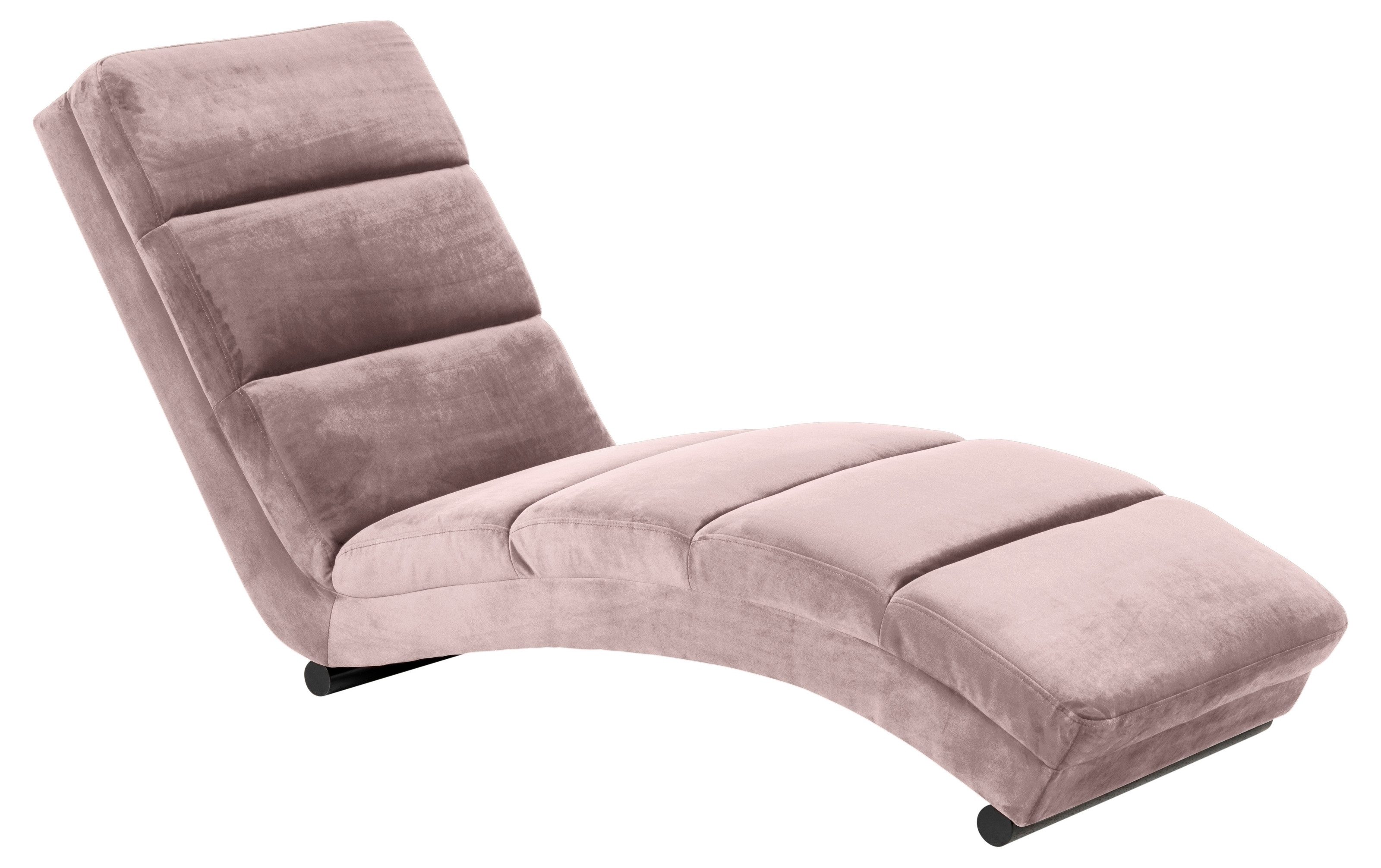 ACTONA GROUP Chaiselongue in dusty rose, Stoff - 60x82x170cm (BxHxT)