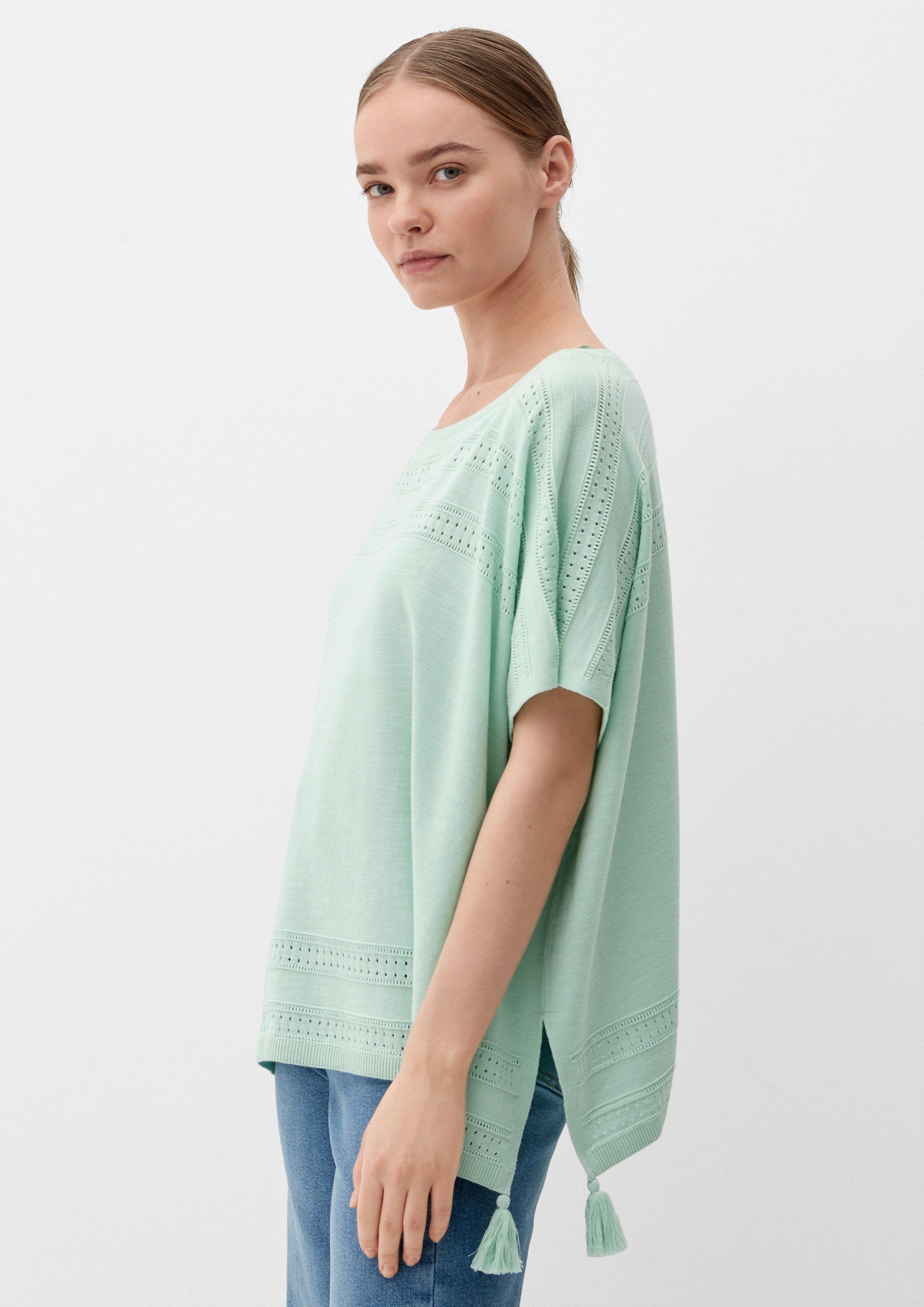 s.Oliver Poncho Poncho aus Viskosemix Quasten günstig online kaufen