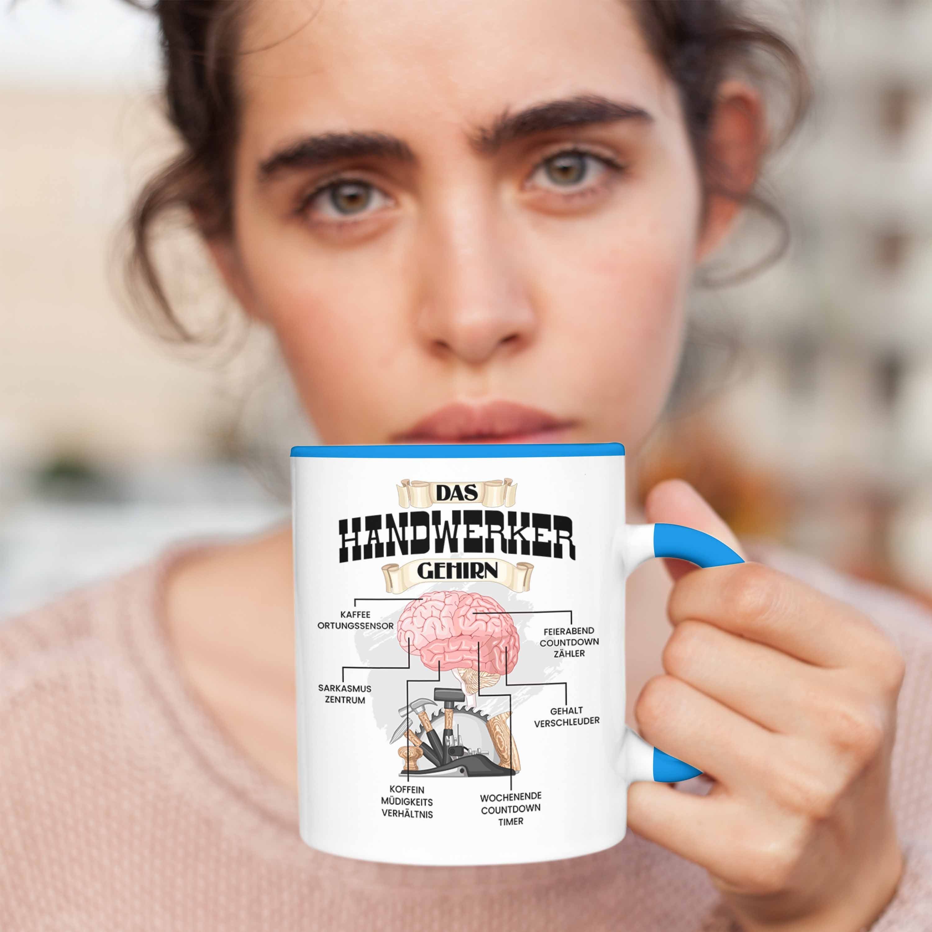 Handwerker - Lustiges Tasse für Trendation Geschenk Mechan Blau Trendation Hausmeister Tasse