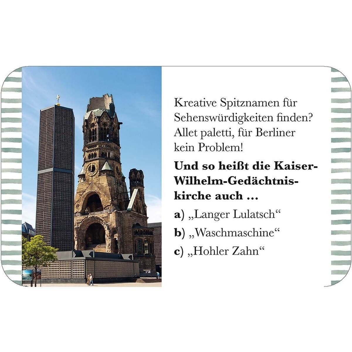 Moses. Verlag Spiel Städte Quiz mit 75 Fragen Wissensspiel in Metalldose