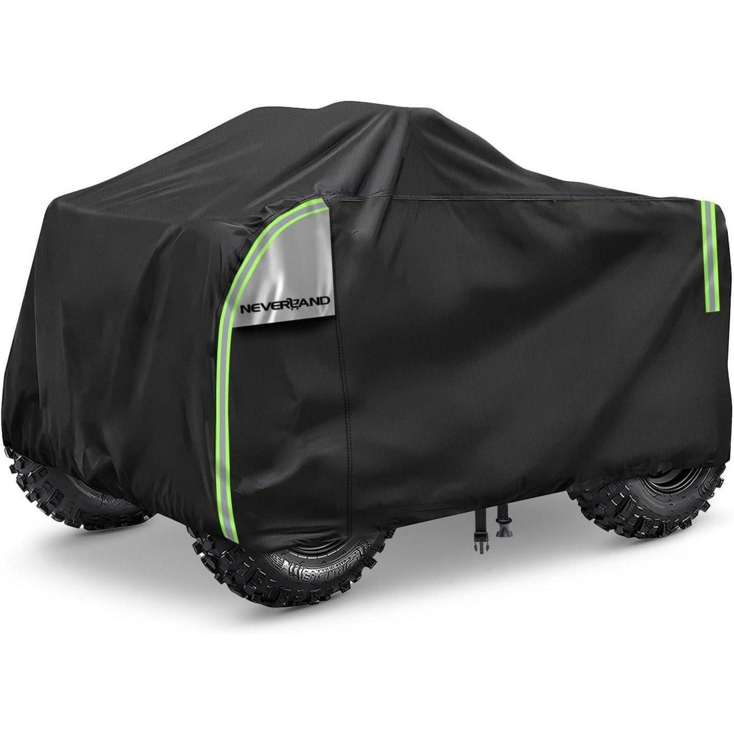 LuxusKollektion Schutzplane Quad Abdeckplane ATV Winterfest Grün Schwarz XXXL 256 x 110 x 120cm