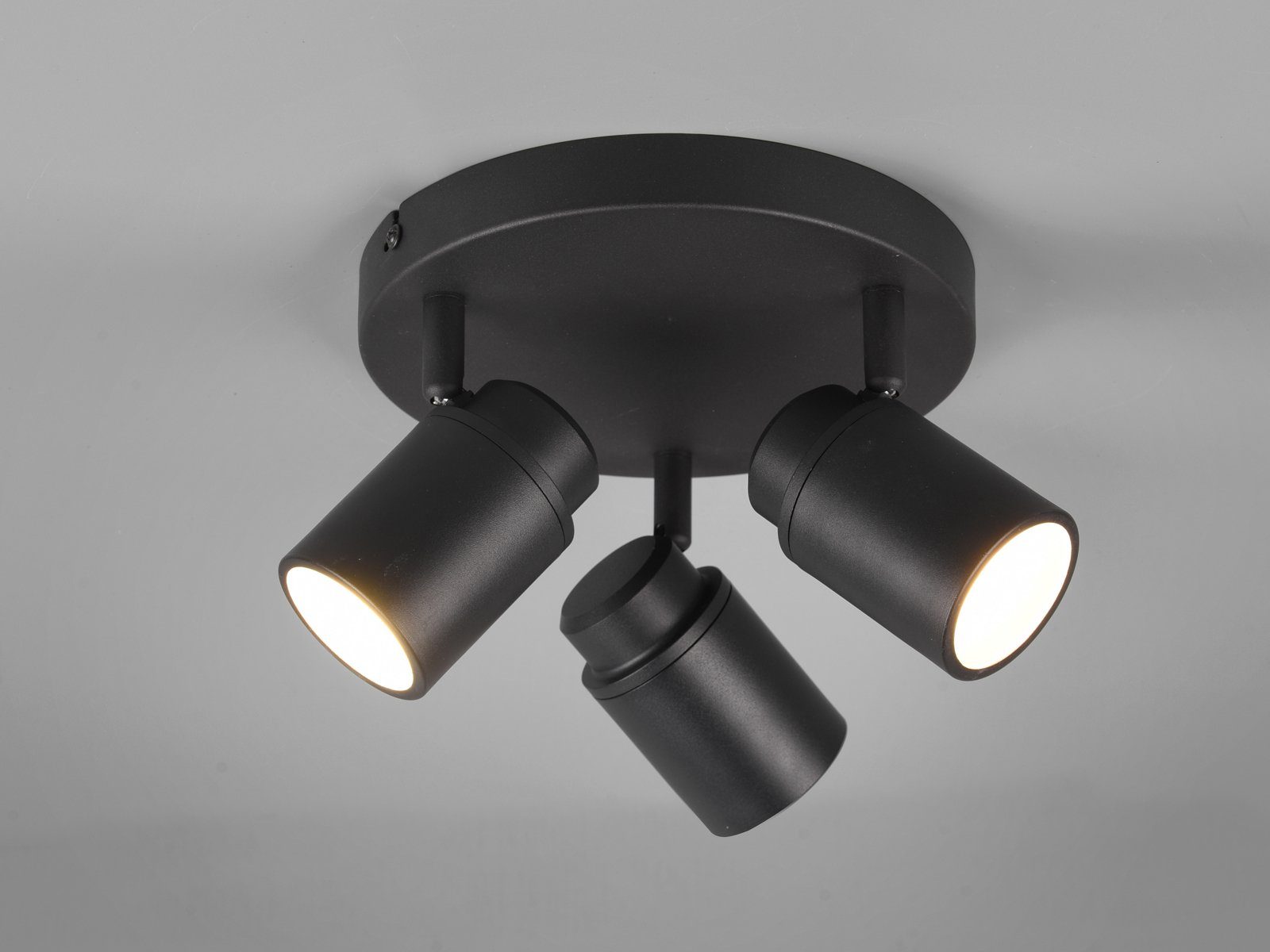 TRIO Leuchten LED Deckenstrahler, Dimmfunktion, LED wechselbar, Warmweiß, Badezimmer-lampen Decke, Bad-lampen für Gäste WC & Treppenhaus, Ø20cm