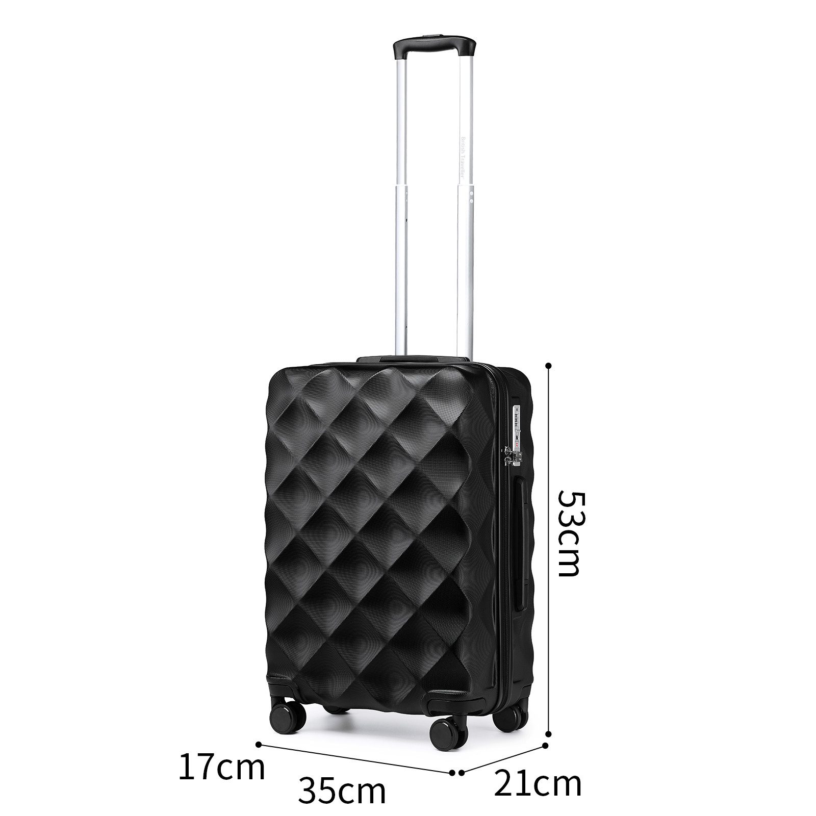 British Traveller Koffer ABS+PC Trolley mit TSA-Schloss, Ideal als Reisekof günstig online kaufen