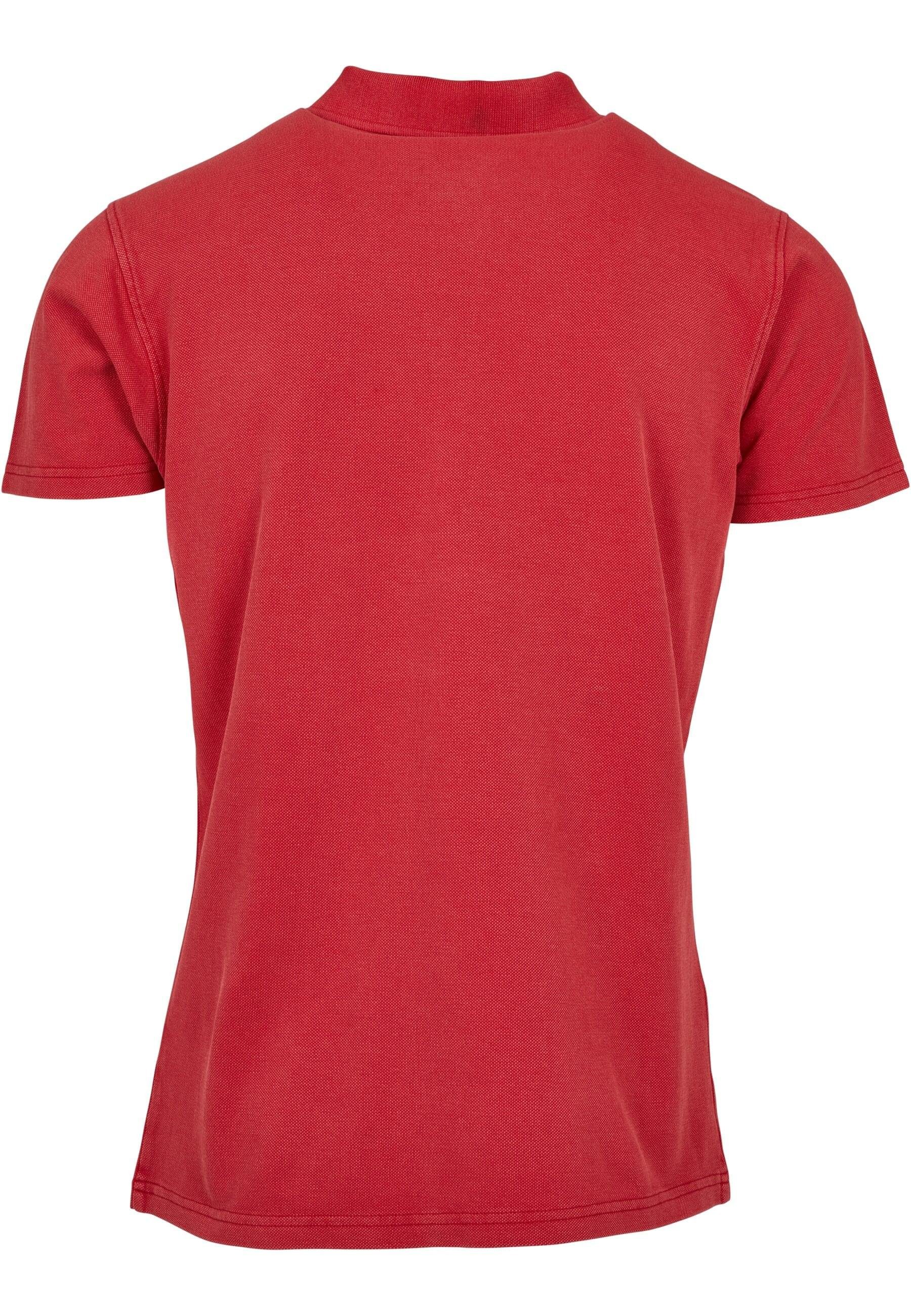 T-Shirt Pique (1-tlg) URBAN Herren Garment Dye CLASSICS red Poloshirt