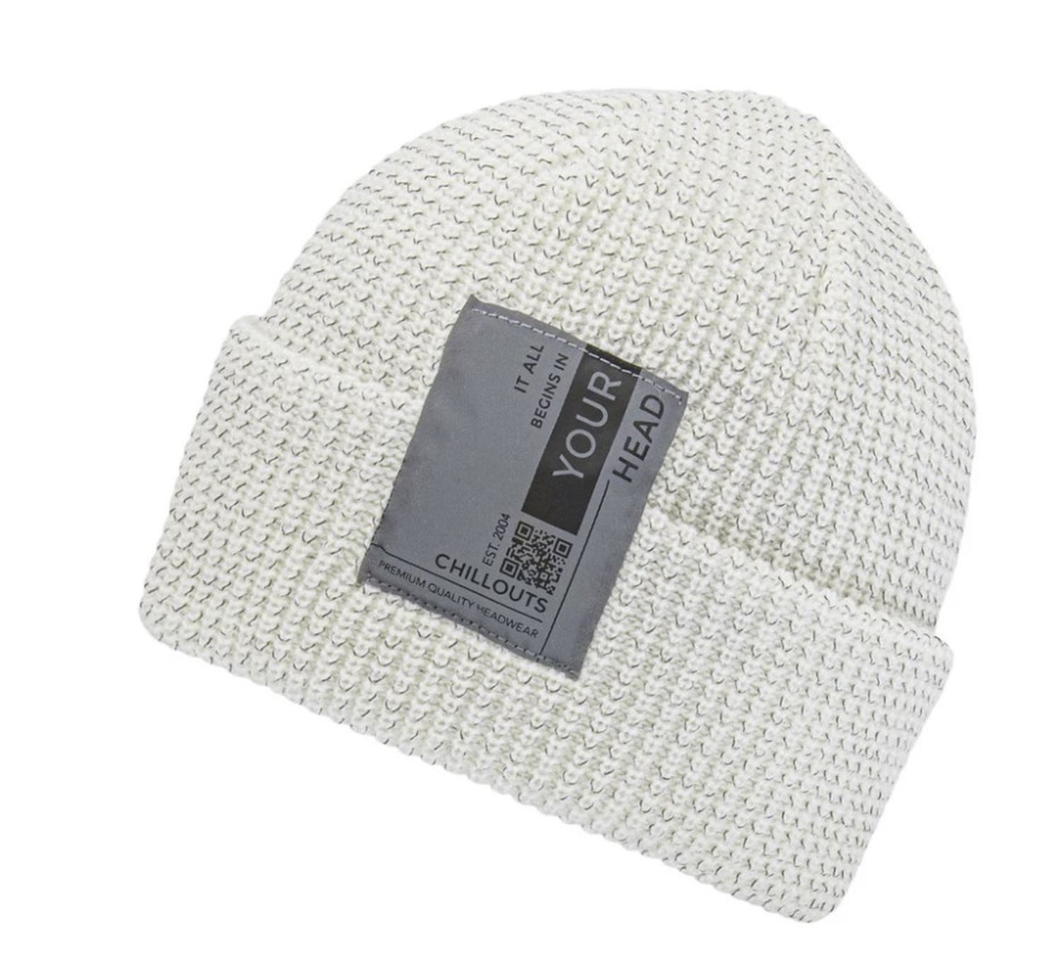 chillouts Beanie Chillouts Mütze Pius Offwhite Reflective